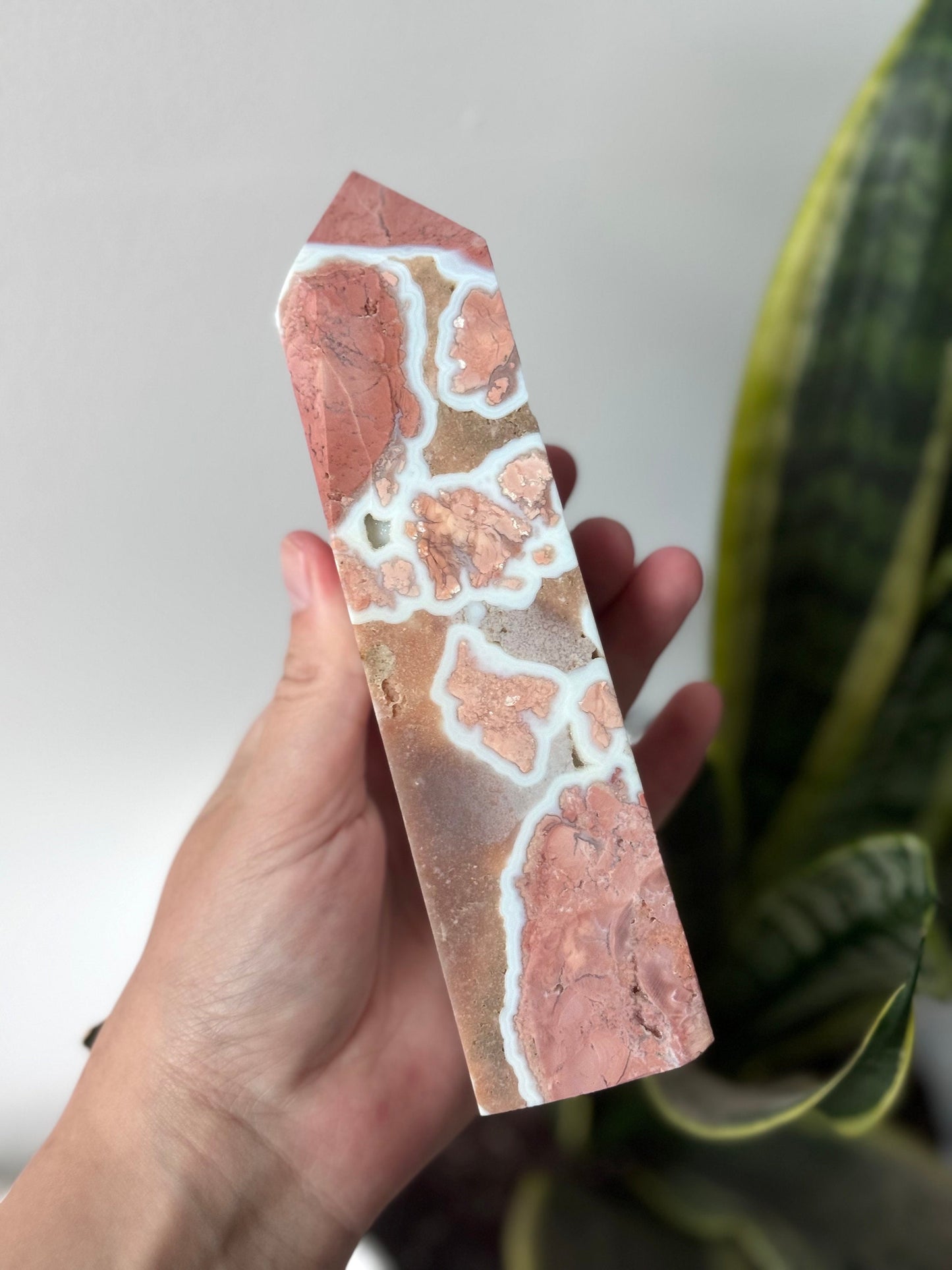 Quartz with Hematoid Inclusions Tower | Golden Healer in Quartz Obelisk
