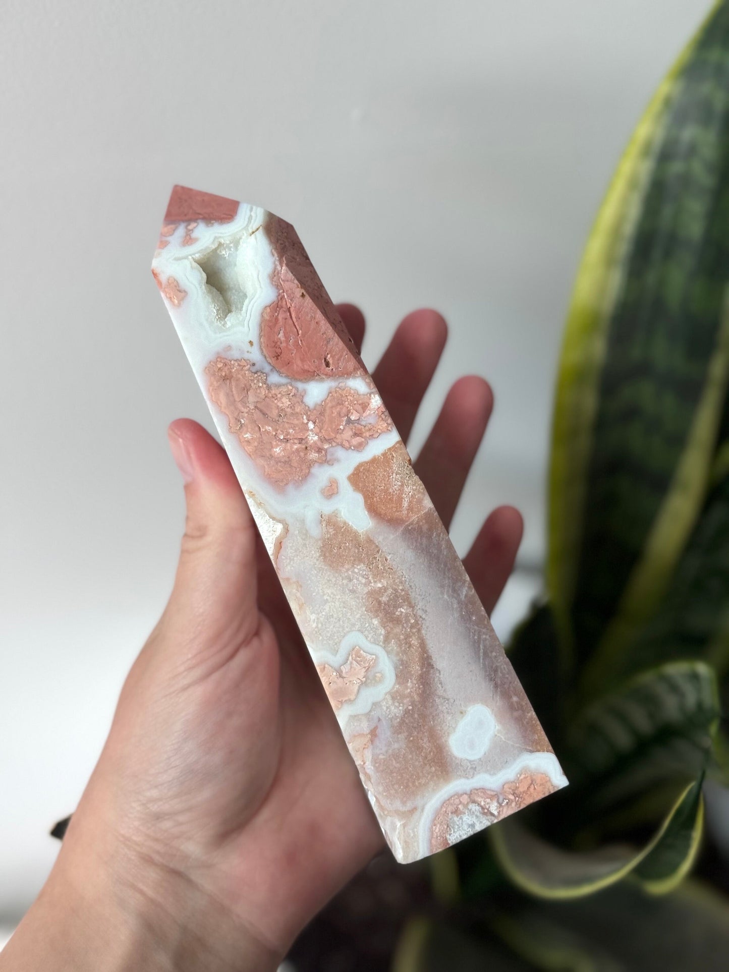 Quartz with Hematoid Inclusions Tower | Golden Healer in Quartz Obelisk