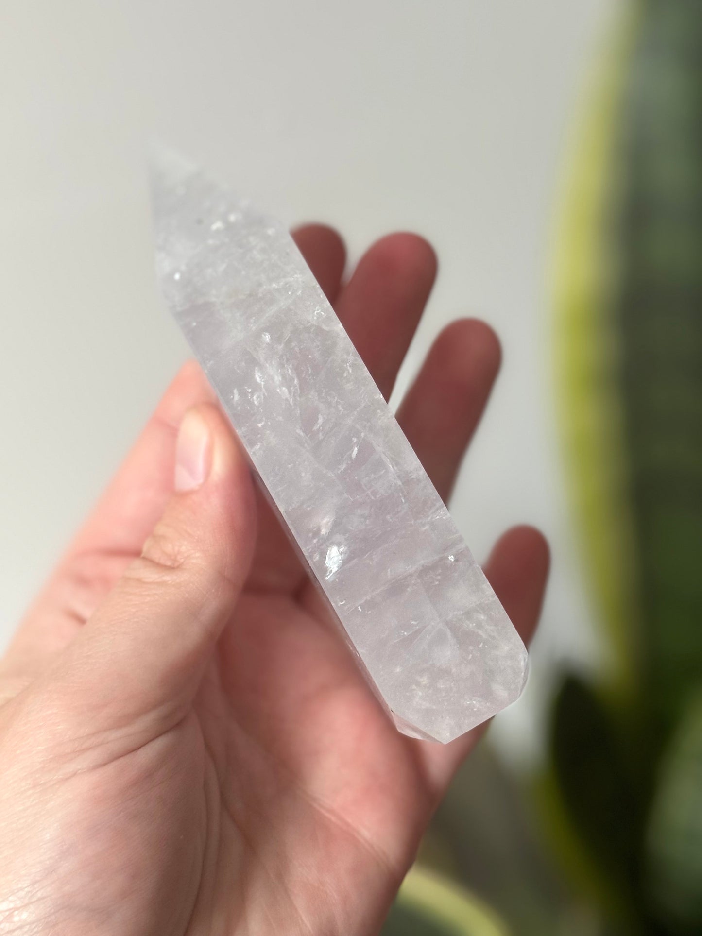 Beautiful Lavender Quartz Obelisk | Lavender Quartz Tower Generator with Rainbows
