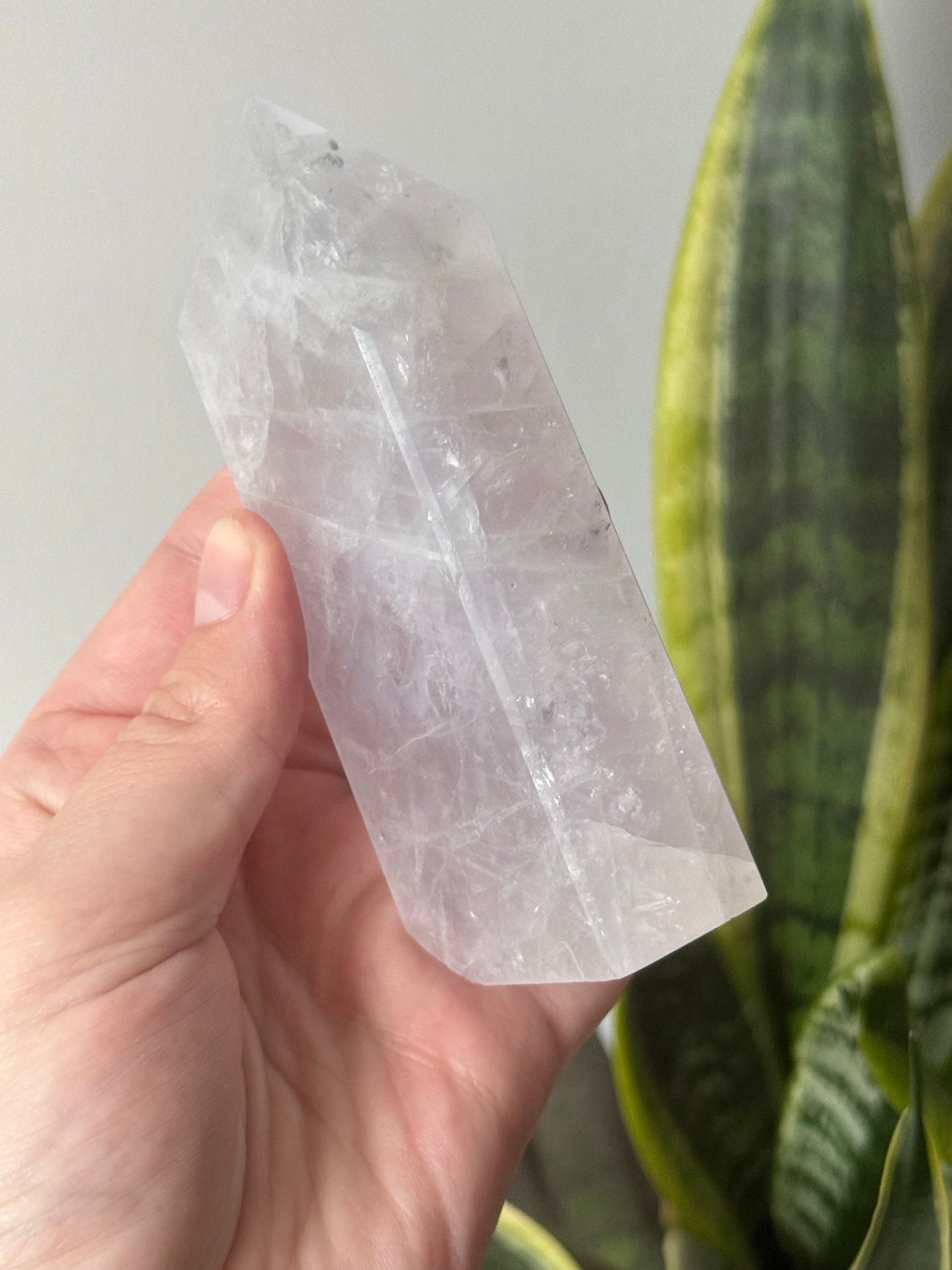 Beautiful Lavender Quartz Obelisk | Lavender Quartz Tower Generator with Rainbows