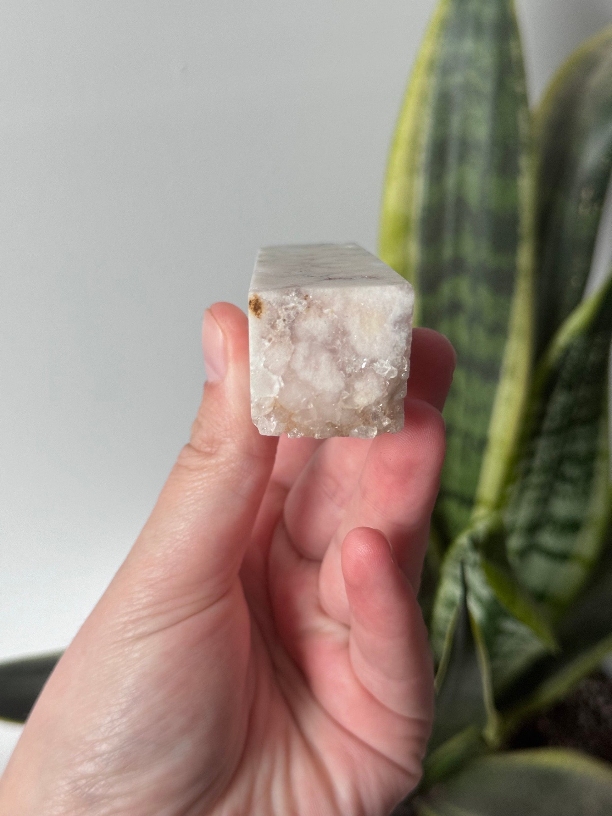 Gorgeous Druzy Pink Amethyst with Flower Agate Obelisk from Brazil | Pink Amethyst Point