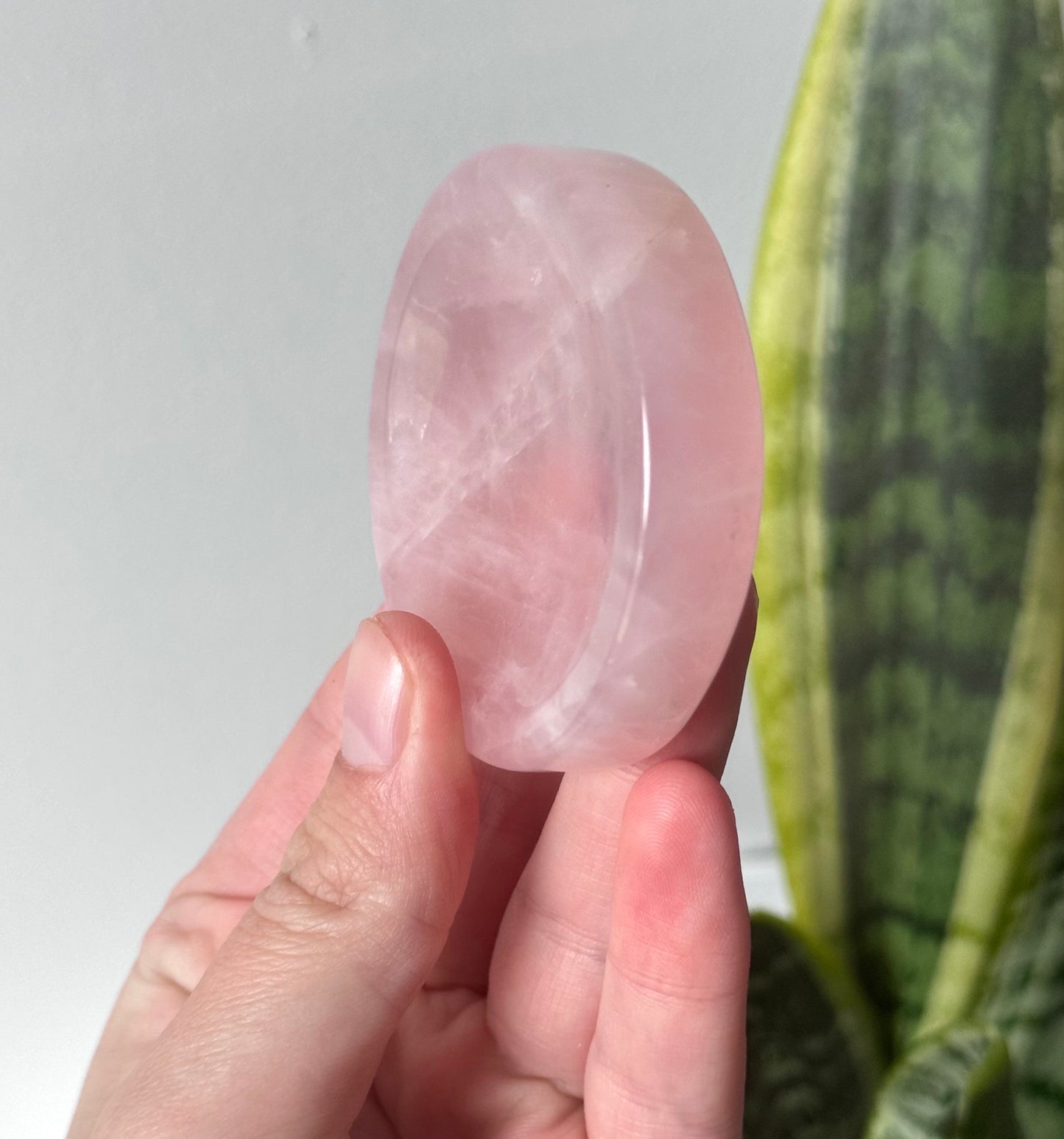 Beautiful Rose Quartz Trinket Dish | Small Rose Quartz Bowl