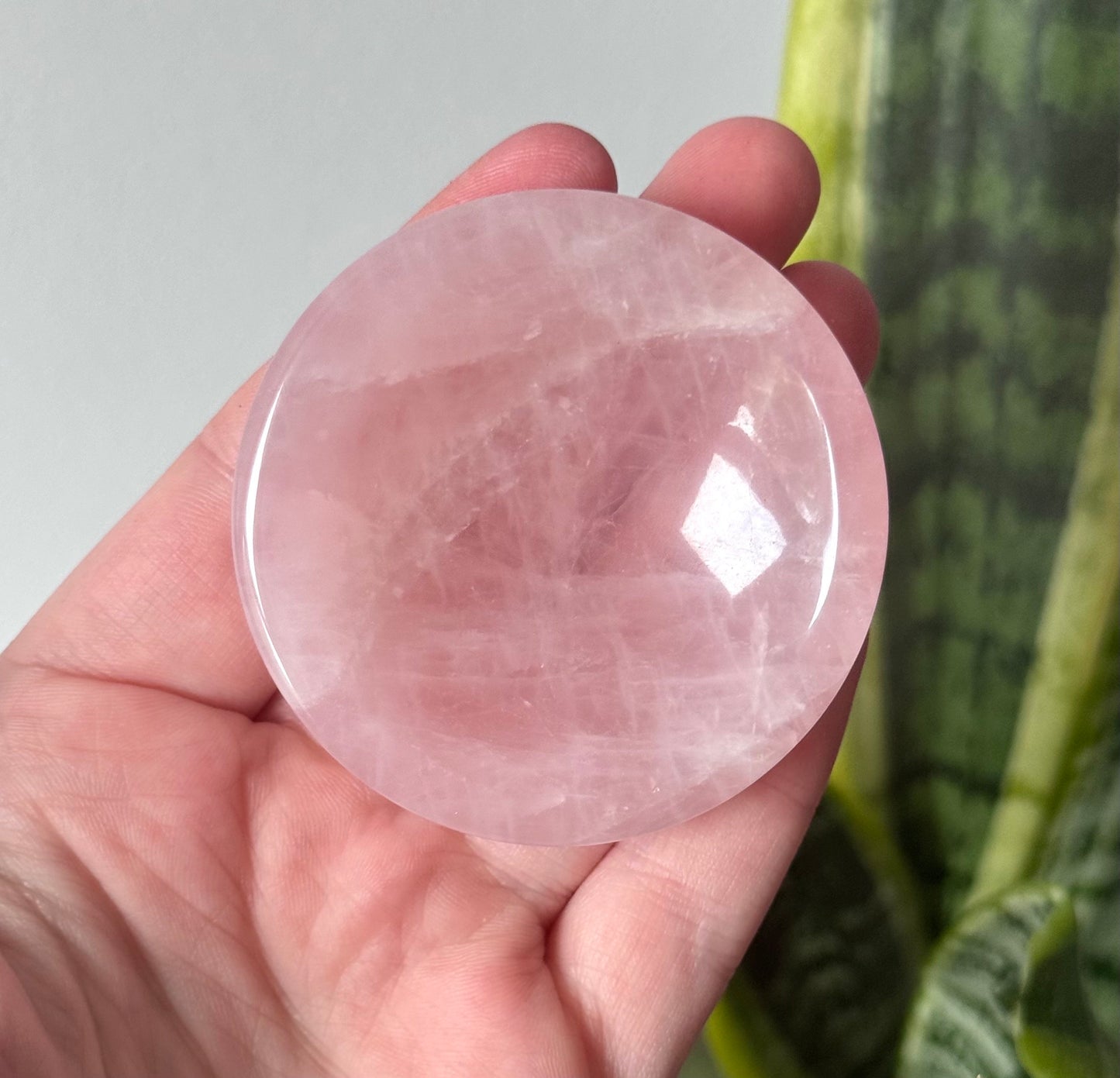 Beautiful Rose Quartz Trinket Dish | Small Rose Quartz Bowl