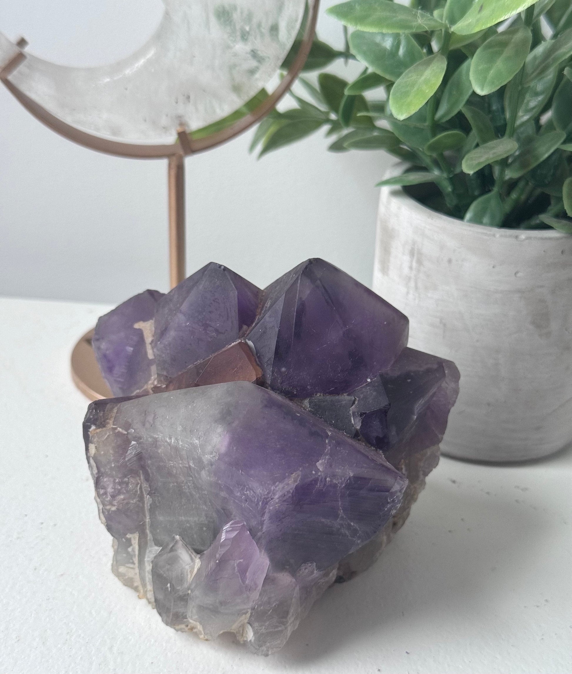 Beautiful Large Pointed Amethyst Cluster from Congo | Raw Amethyst Cluster from Congo 0.950kg
