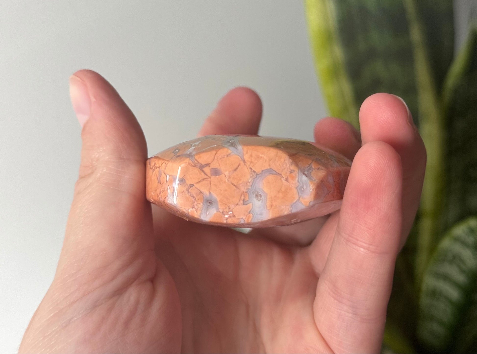 Beautiful Pink Cotton Candy Agate Flame Carving from Mexico | Cotton Candy Agate Freeform