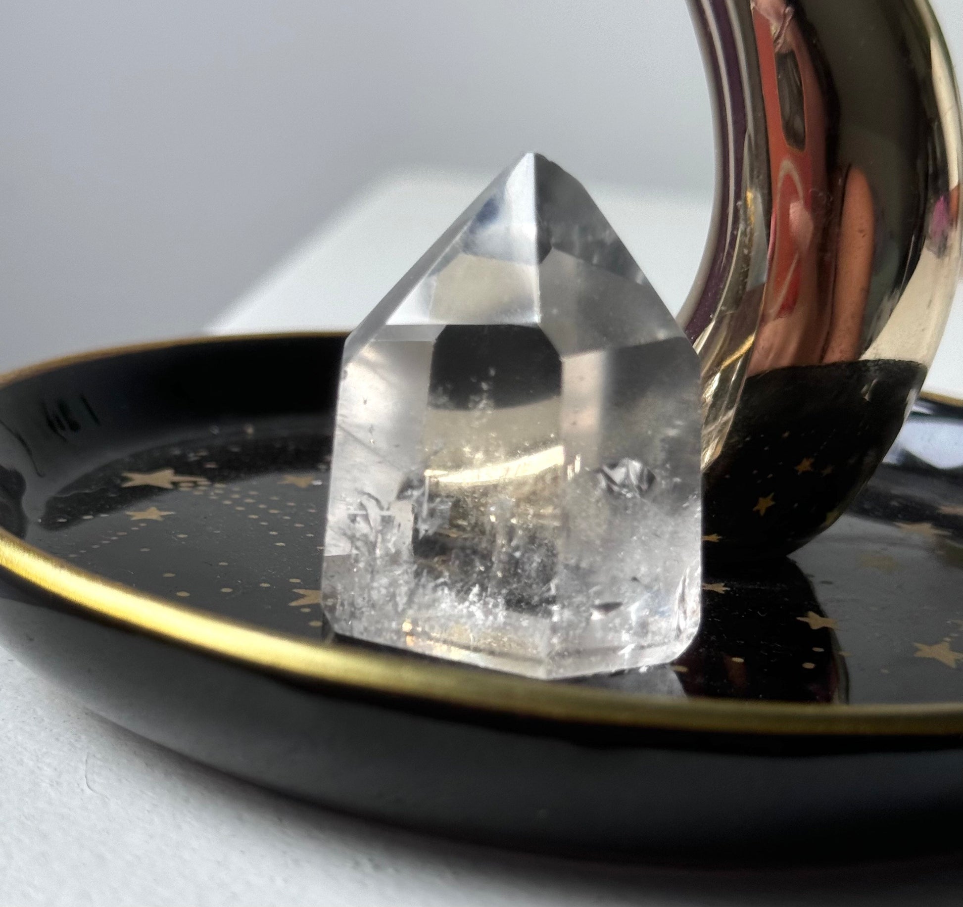 Stunning Clear Quartz Generator with Rainbows | *MISFIT Clear Quartz Point Quartz Tower Obelisk