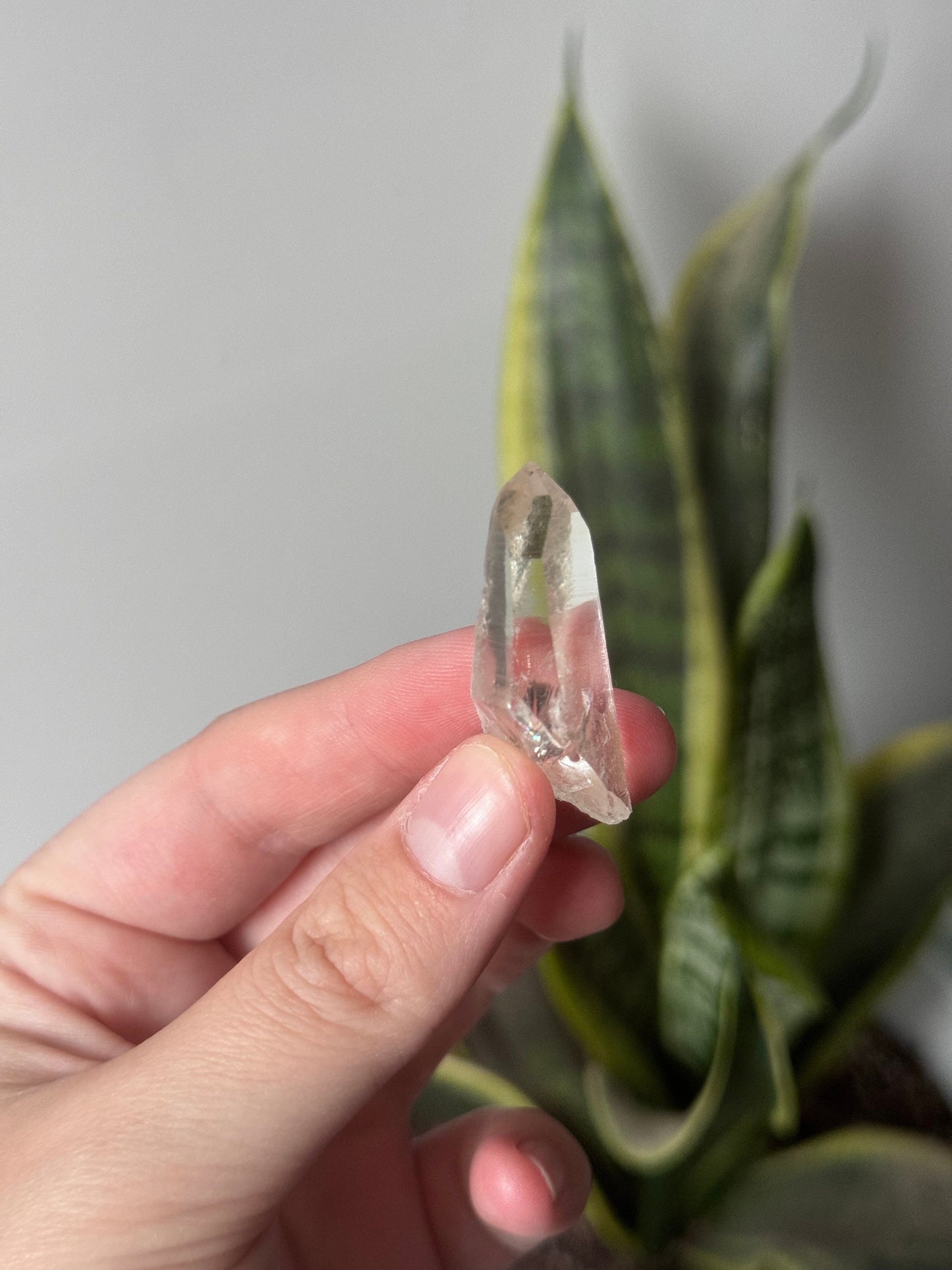 Beautiful Double Terminated Lemurian Quartz Point from Colombia with Rainbow