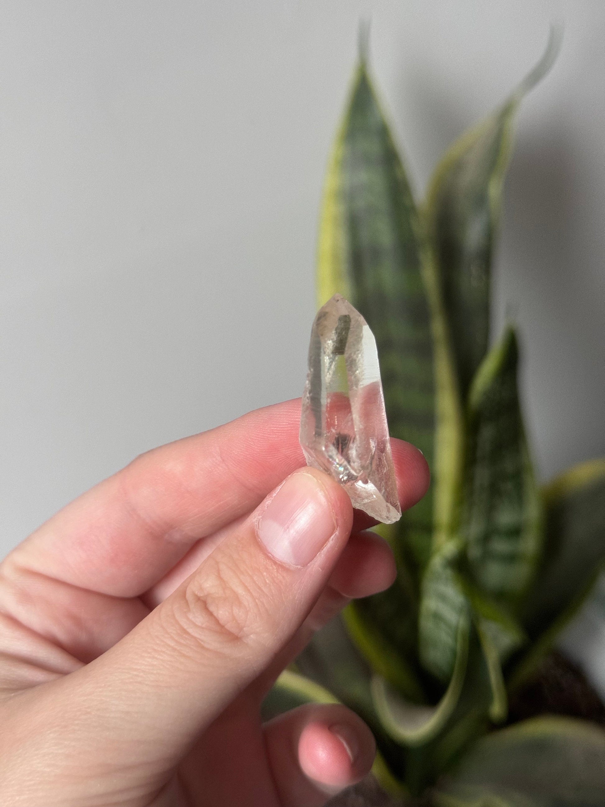 Beautiful Double Terminated Lemurian Quartz Point from Colombia with Rainbow