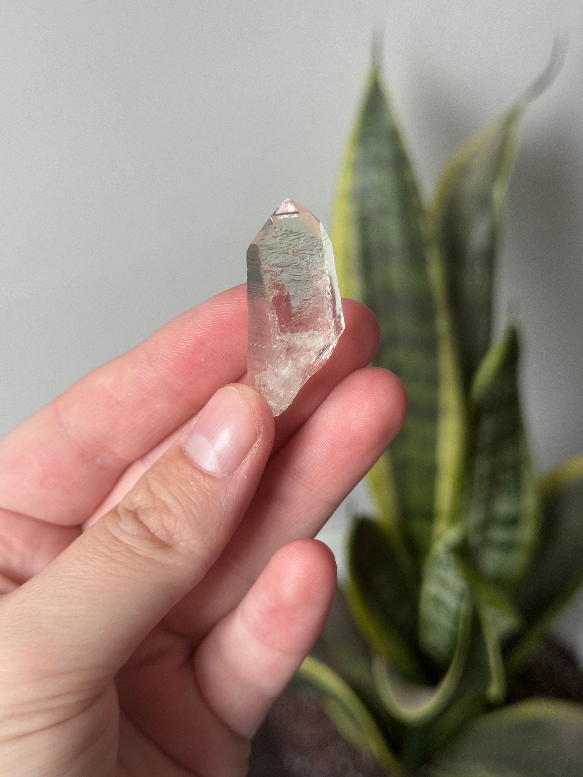 Beautiful Double Terminated Lemurian Quartz Point from Colombia with Rainbow