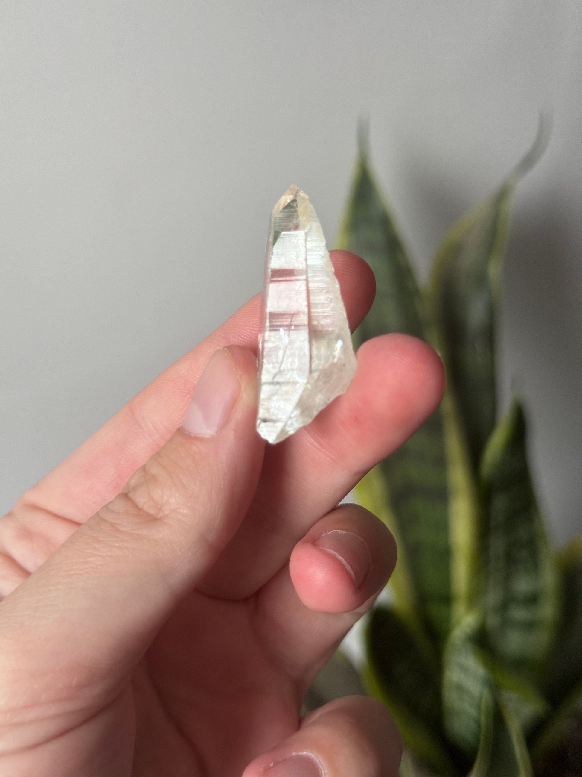 Beautiful Double Terminated Lemurian Quartz Point from Colombia with Rainbow