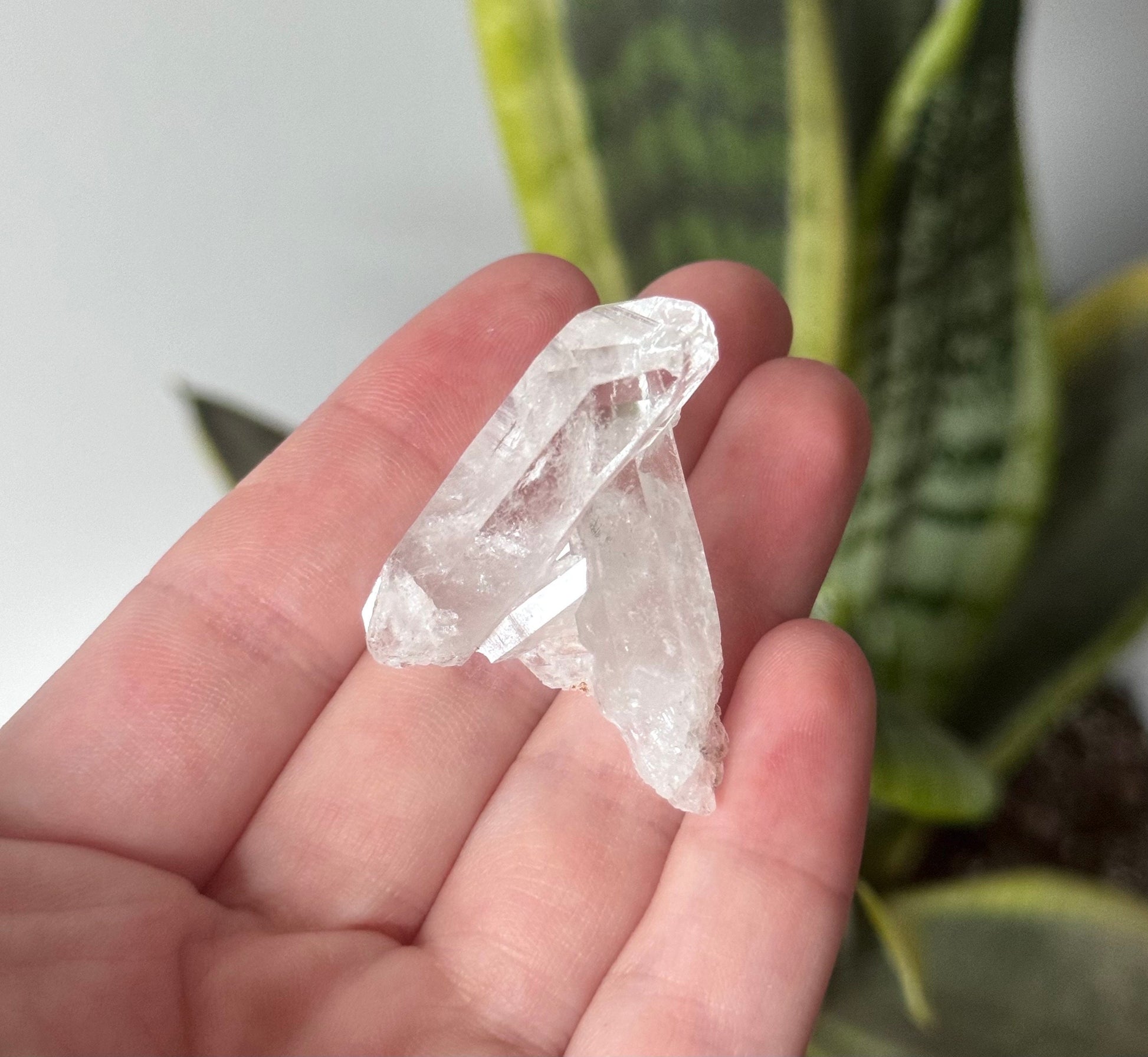 Beautiful Cross Twin Lemurian Quartz Points from Brazil | Lemurian Twin Castle
