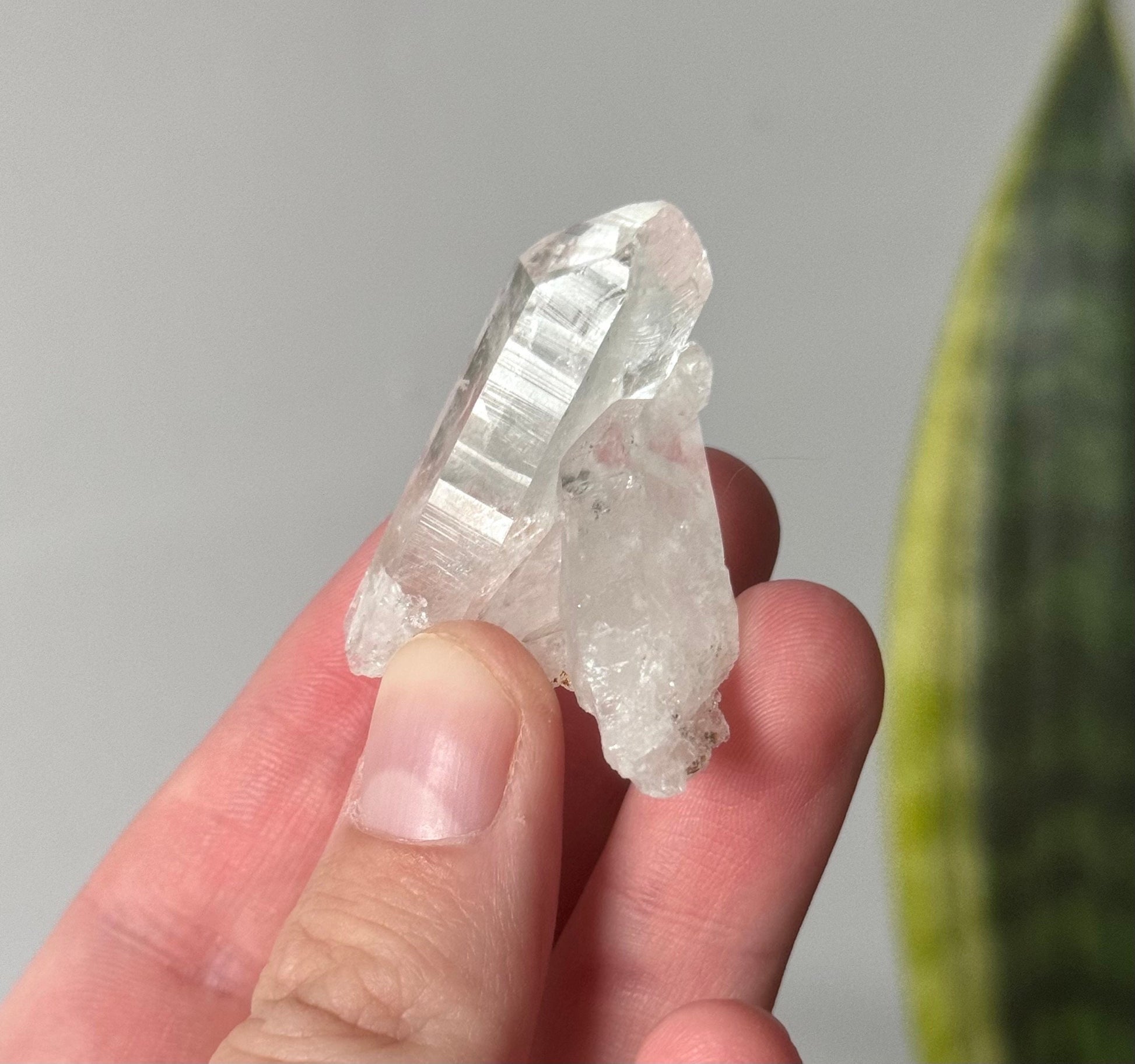 Beautiful Cross Twin Lemurian Quartz Points from Brazil | Lemurian Twin Castle