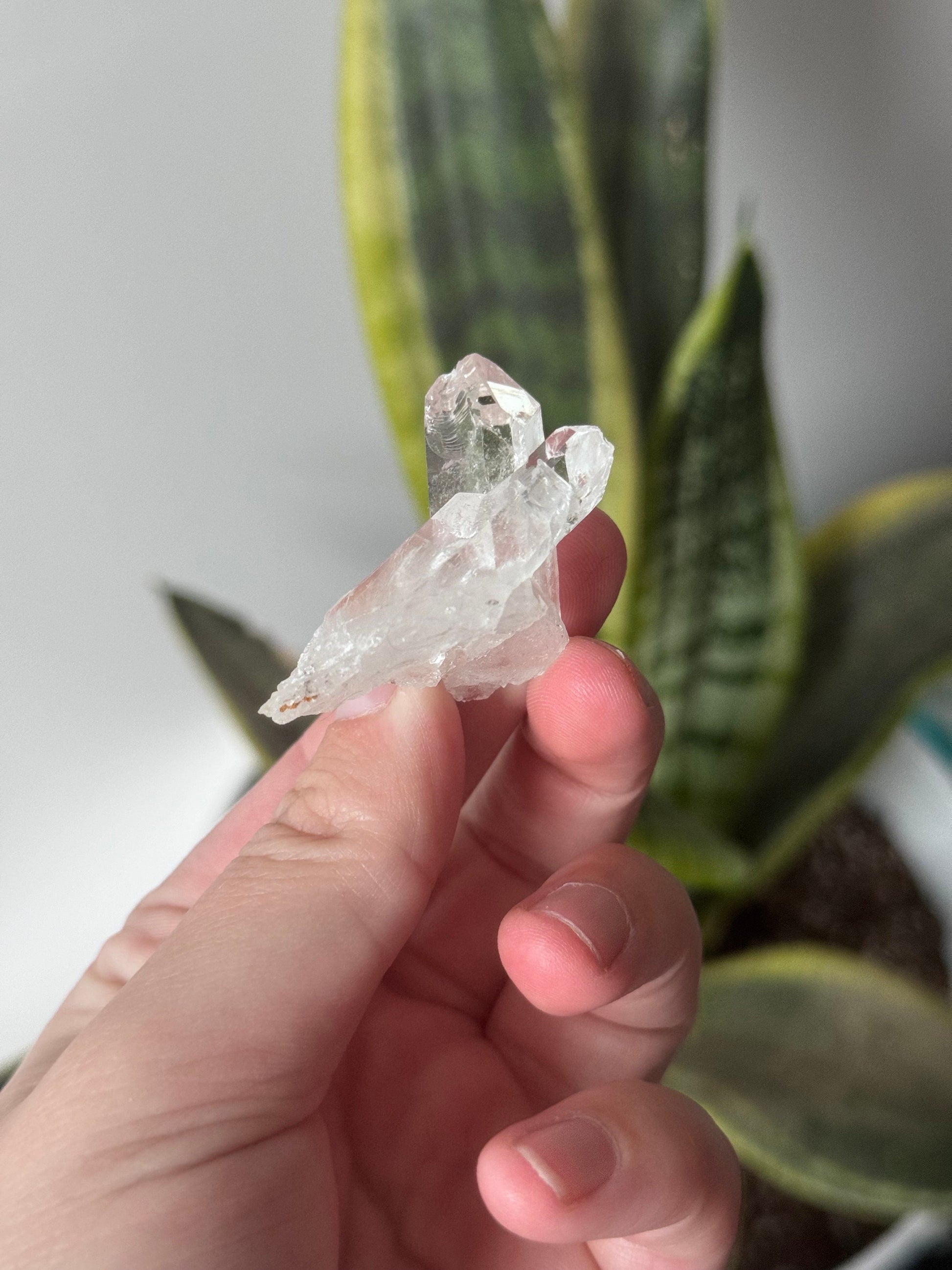 Beautiful Cross Twin Lemurian Quartz Points from Brazil | Lemurian Twin Castle