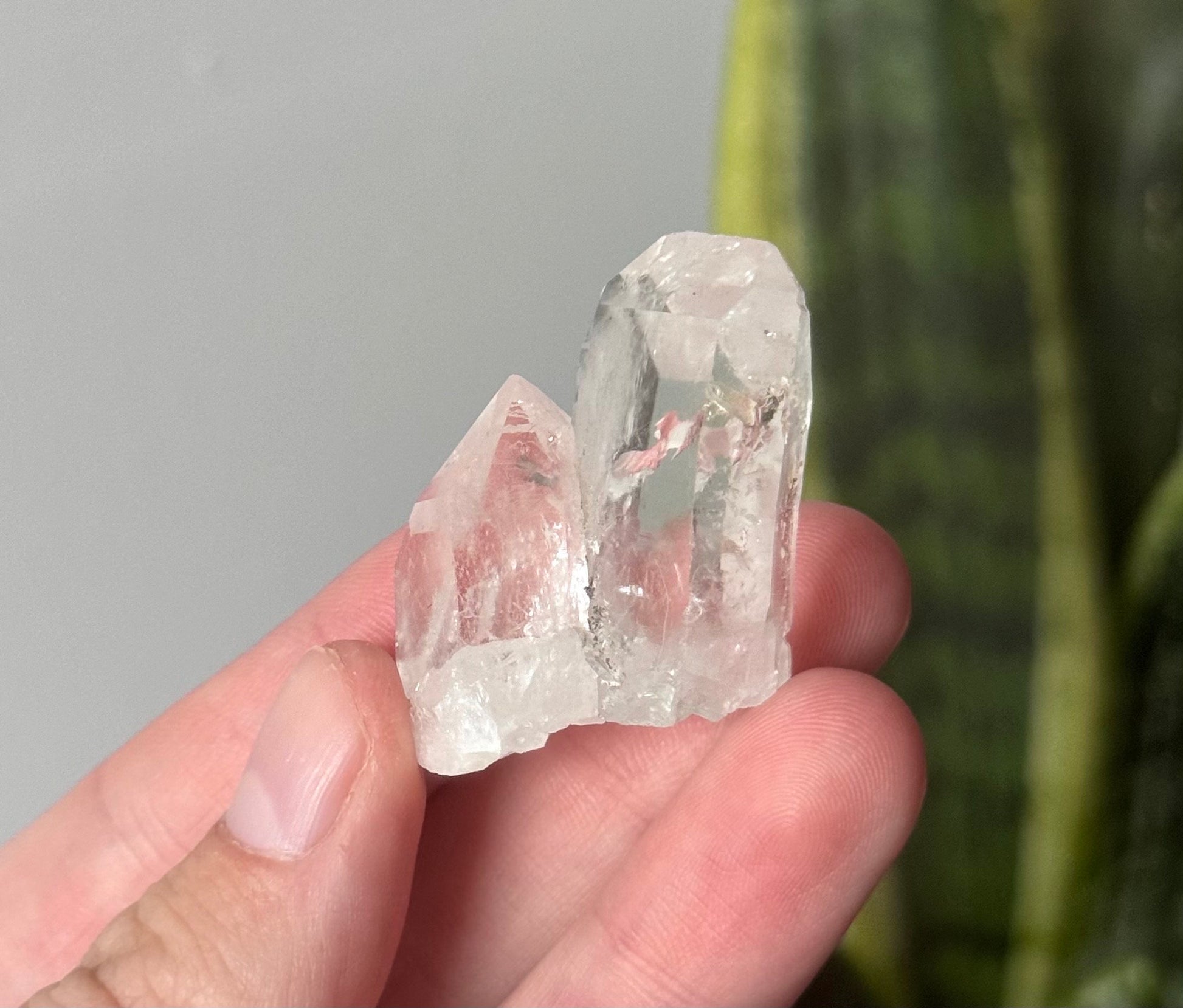 Beautiful Clear Lemurian Quartz Twin Castle from Brazil