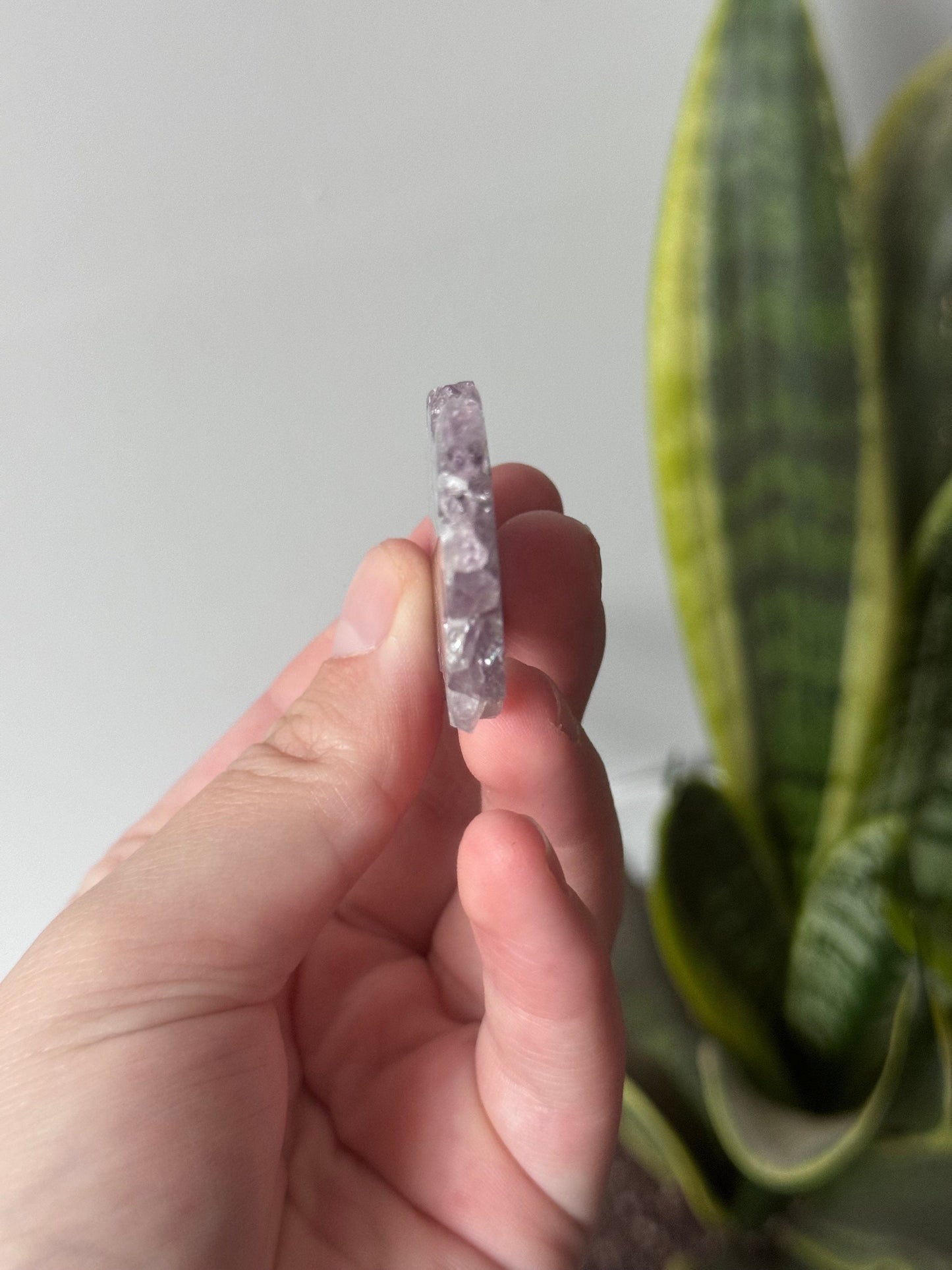Gorgeous Druzy Amethyst Stalactite Slice from Uruguay