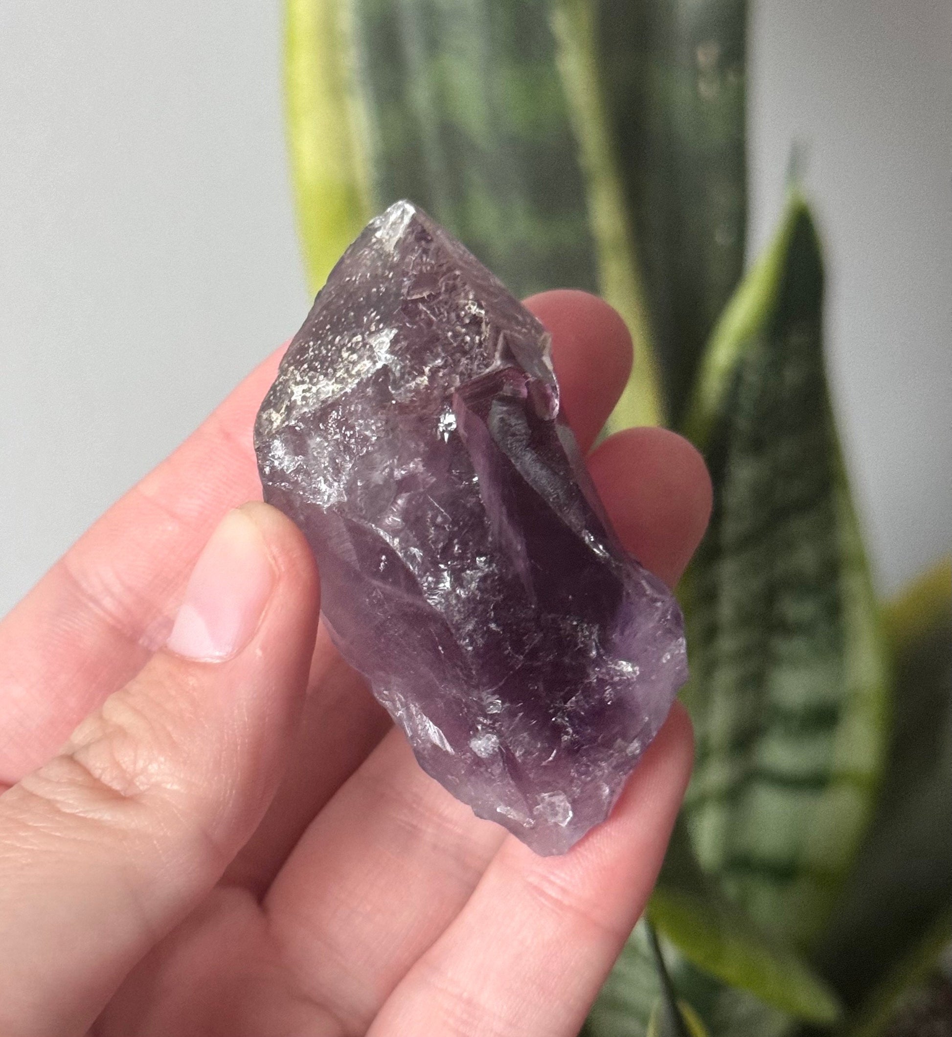 Beautiful Double Terminated Amethyst Point from Brazil | Deep Purple Raw Amethyst Chunk DT
