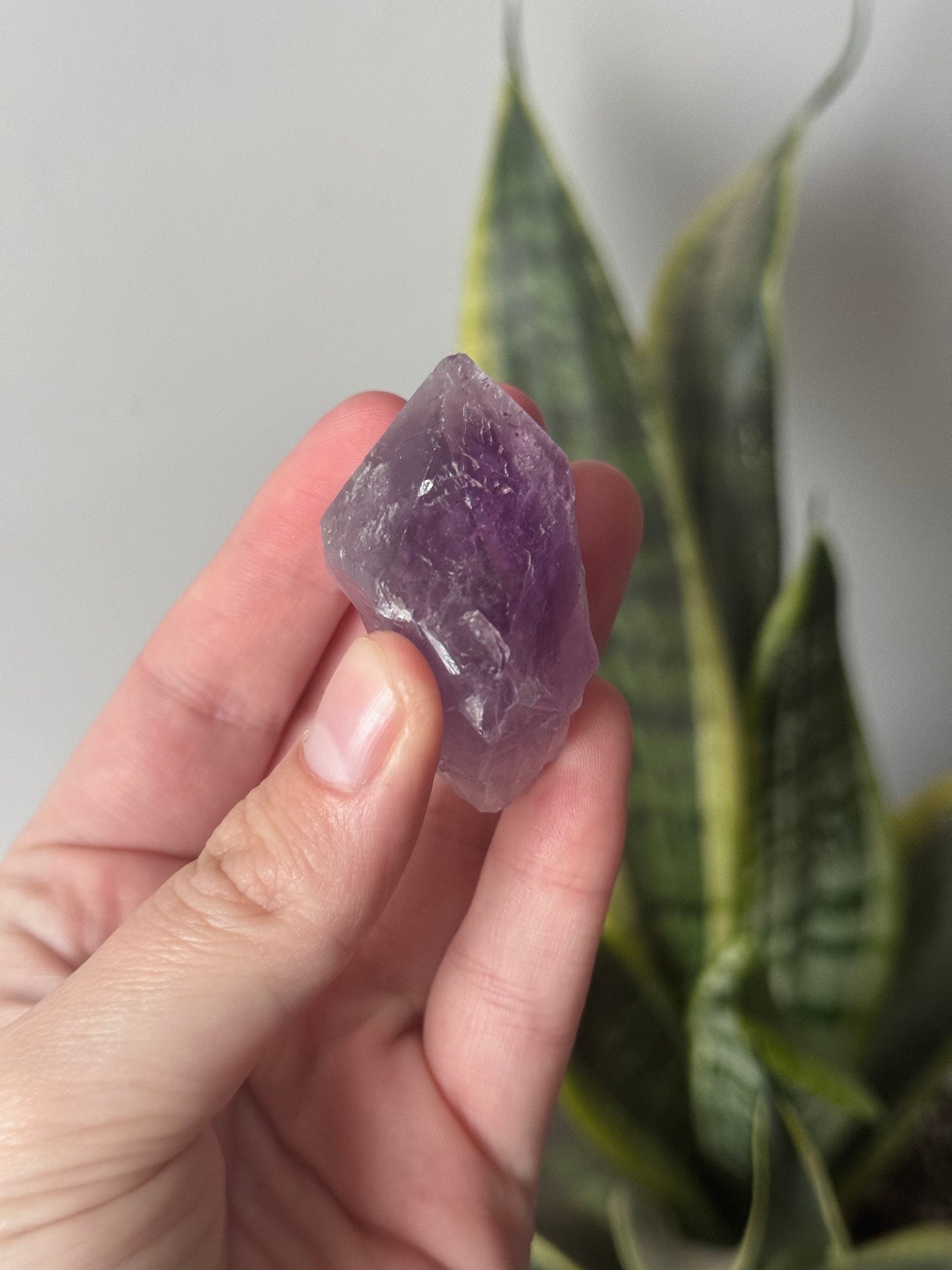 Beautiful Deep Purple Raw Amethyst Chunk from Brazil | Raw Amethyst Point