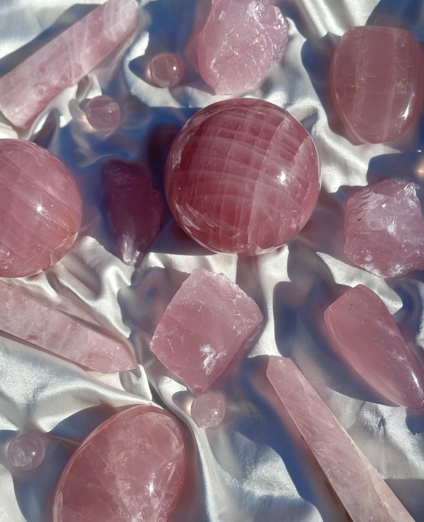 XL Gorgeous Rose Quartz Sphere with Star Flash | 95mm Rose Quartz Ball with Asterism