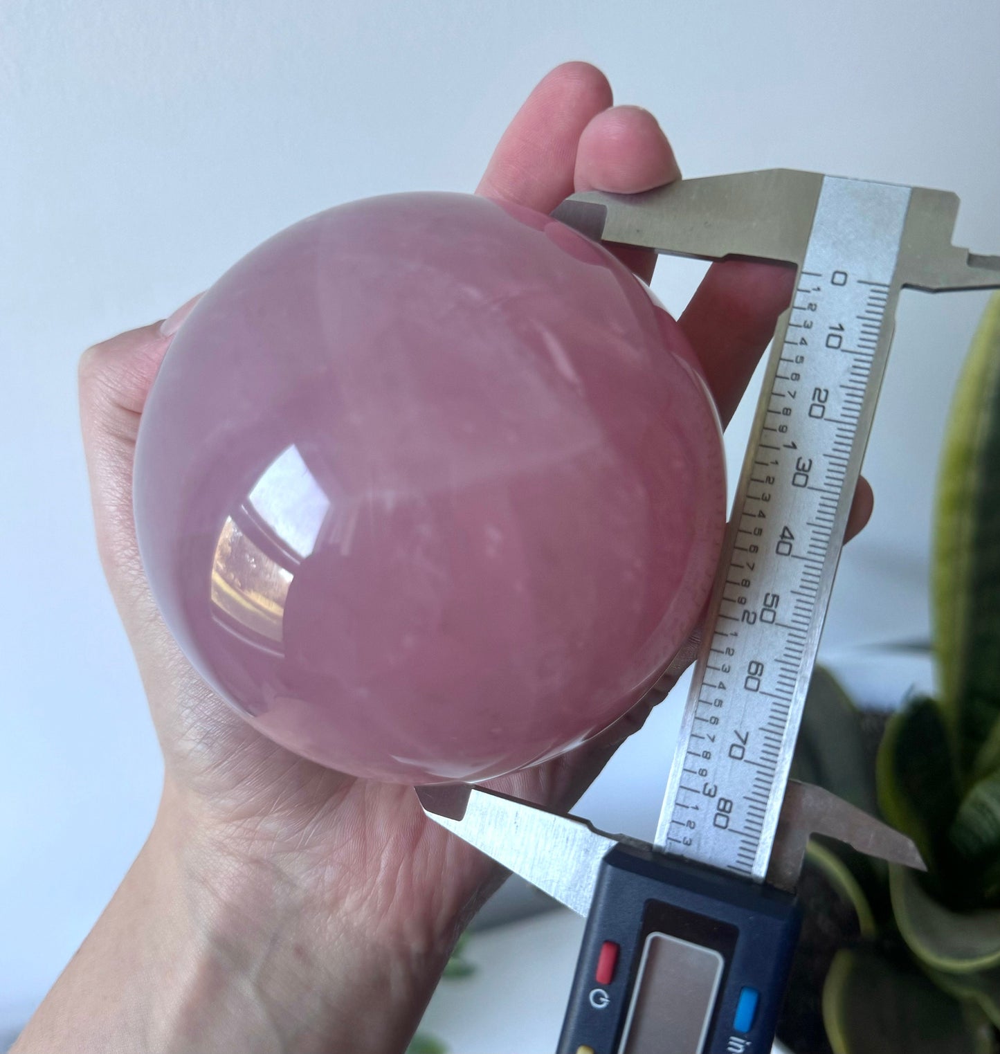 Gorgeous Rose Quartz Sphere with Star Flash | 85mm Rose Quartz Ball with Asterism