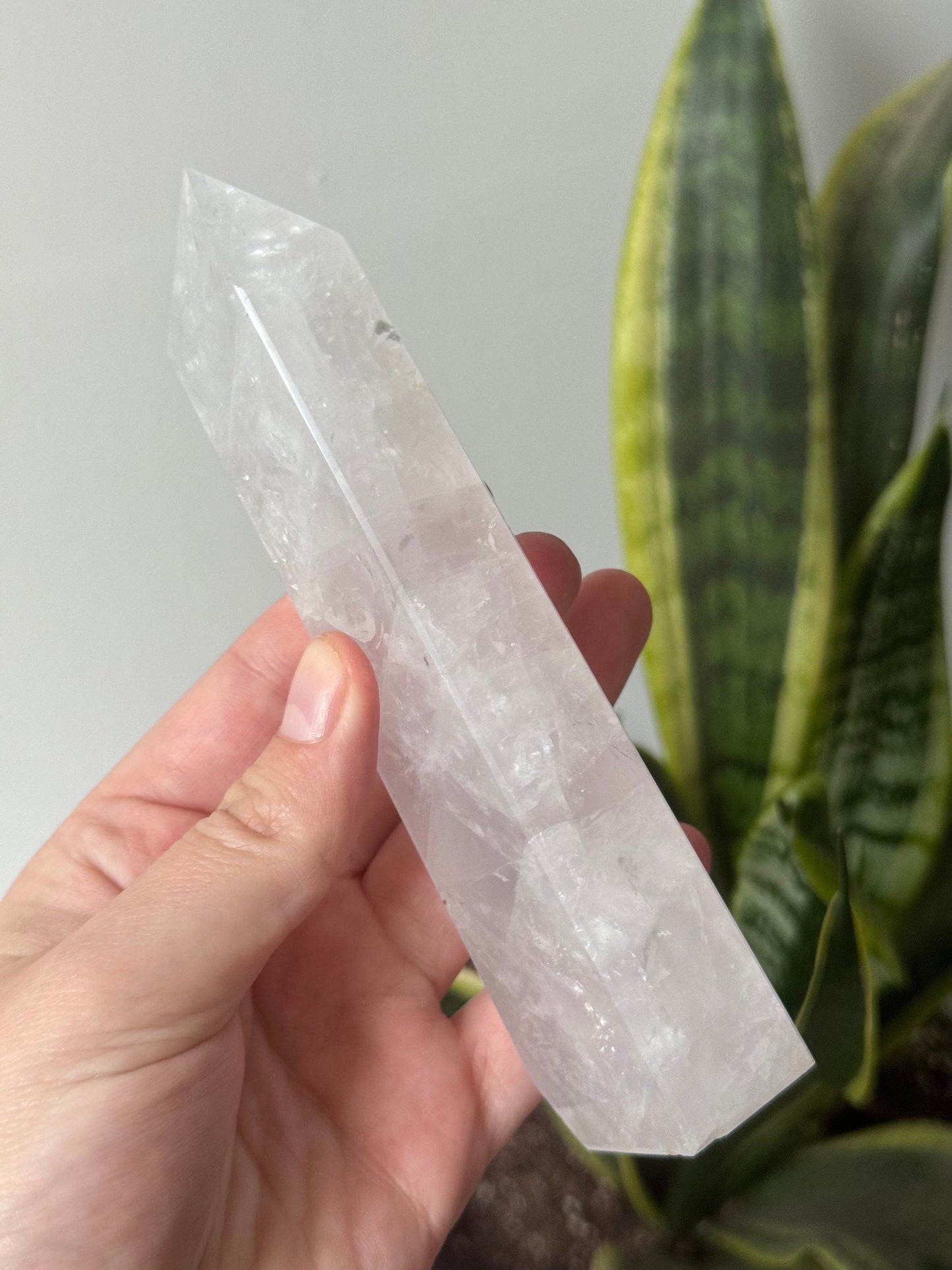 Beautiful Lavender Quartz Obelisk | Lavender Quartz Tower Generator with Rainbows