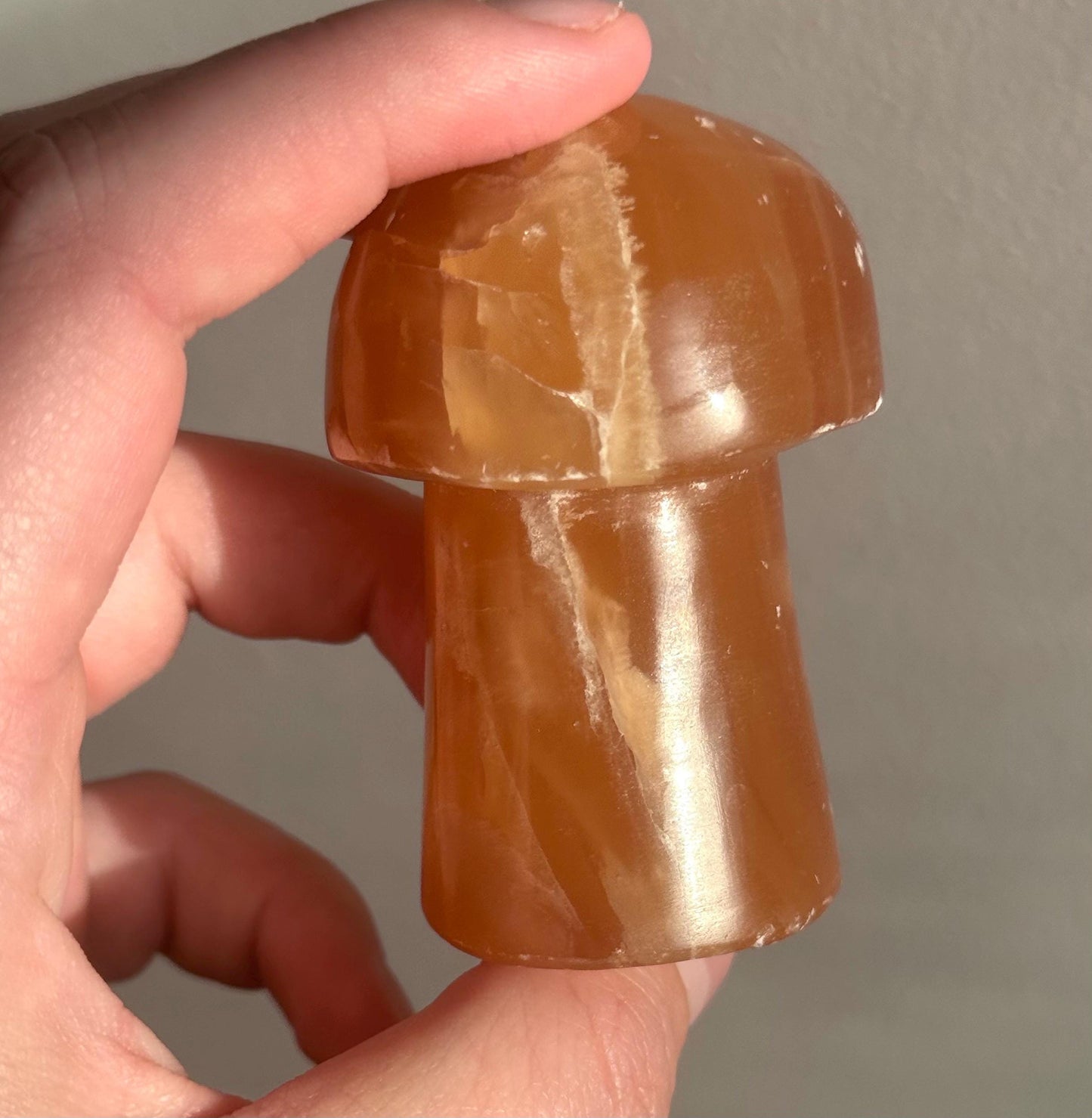 Beautiful Aragonite Mushroom Carving | Red Aragonite Toadstool from Pakistan