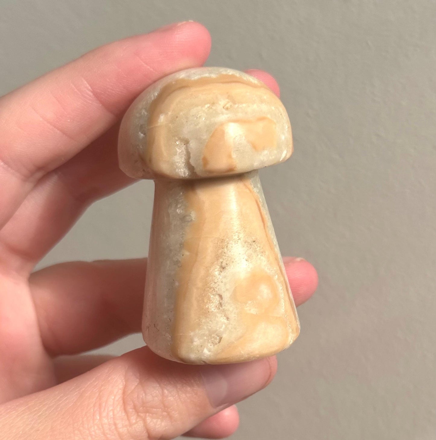 Gorgeous Caribbean Calcite Mushroom Figurine | Carribean Calcite Mushroom Carving from Pakistan