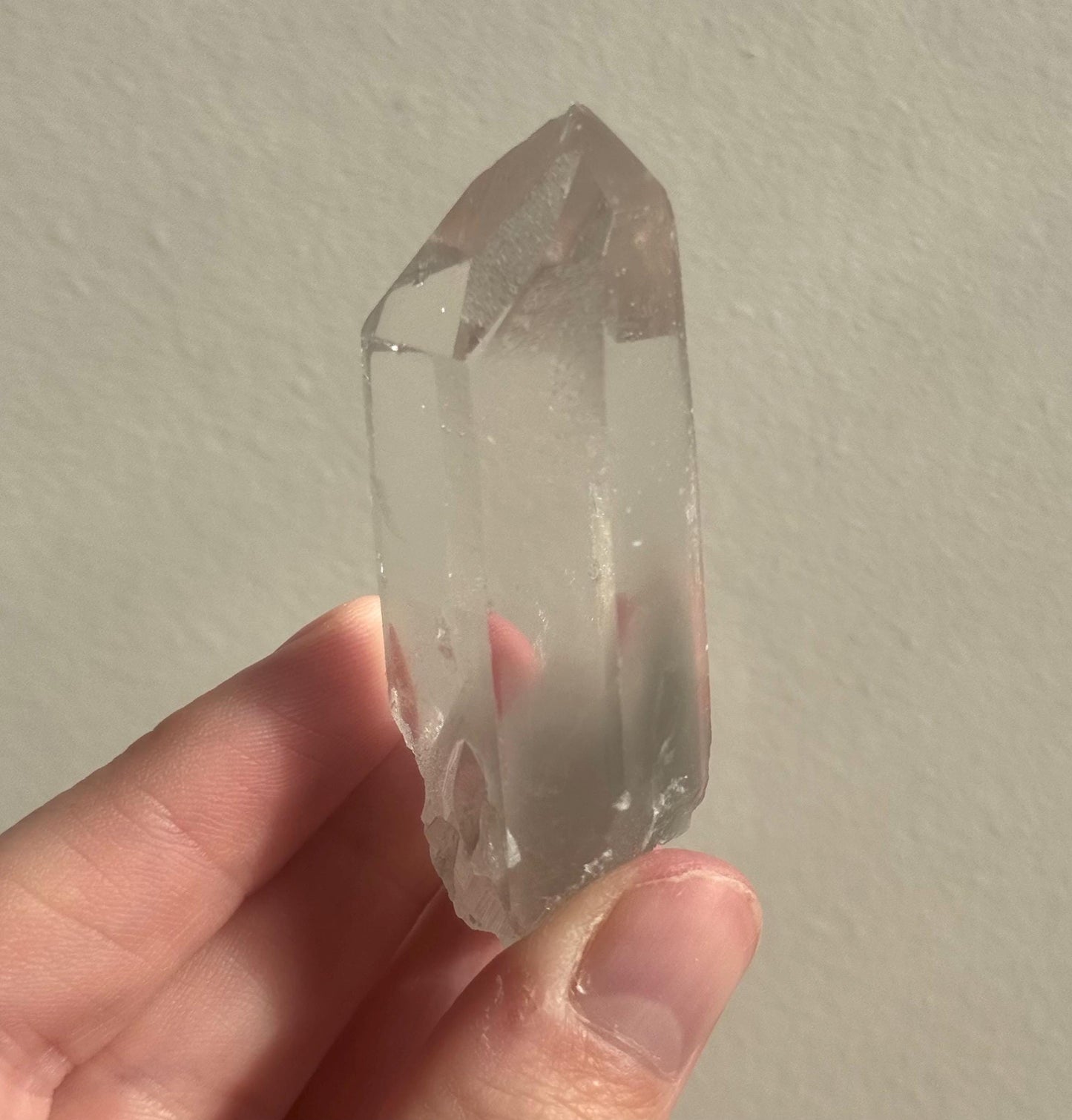 RARE Grey Lithium Quartz Point from Brazil | Grey Phantom Inclusion Quartz