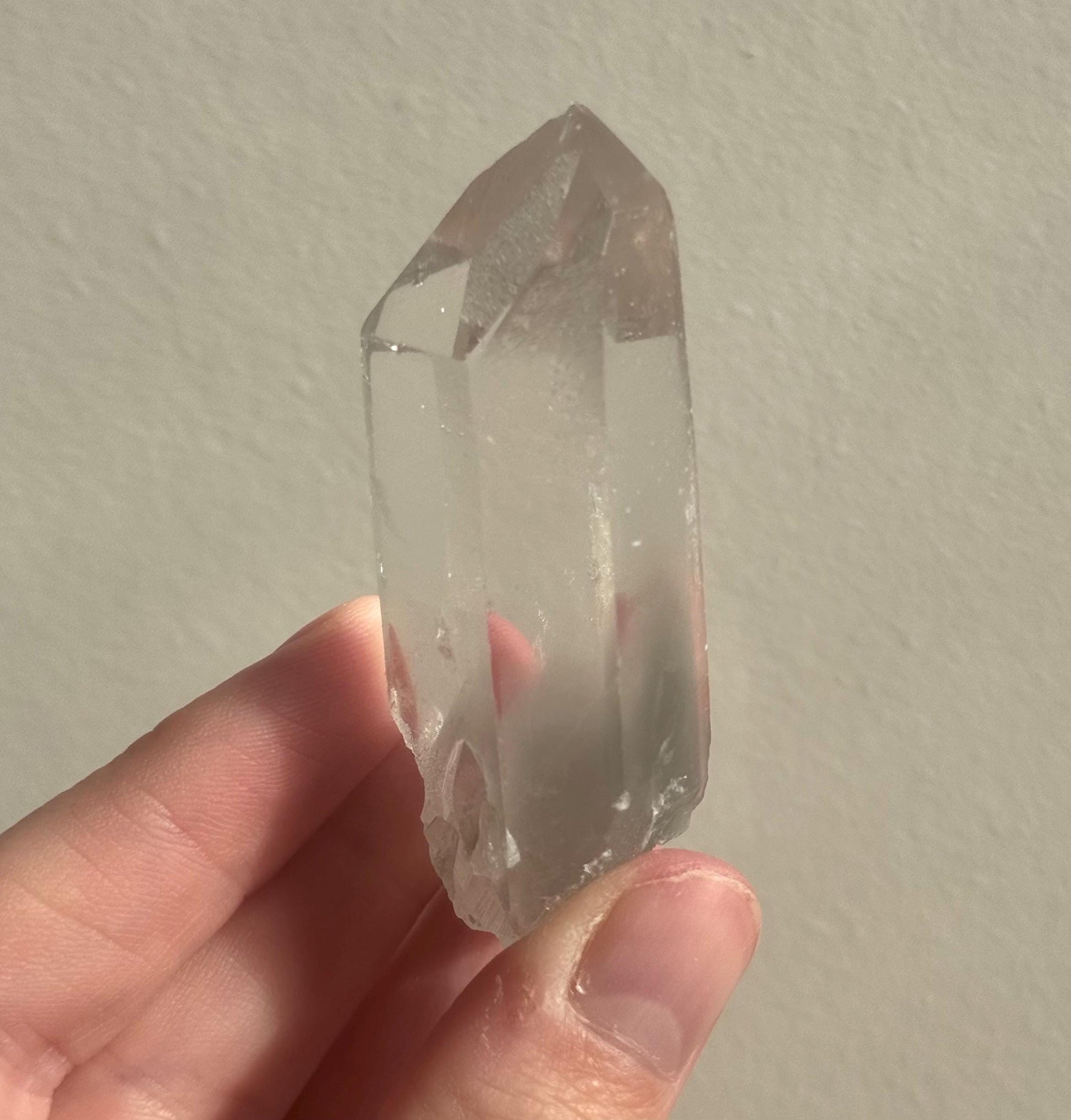 RARE Grey Lithium Quartz Point from Brazil | Grey Phantom Inclusion Quartz