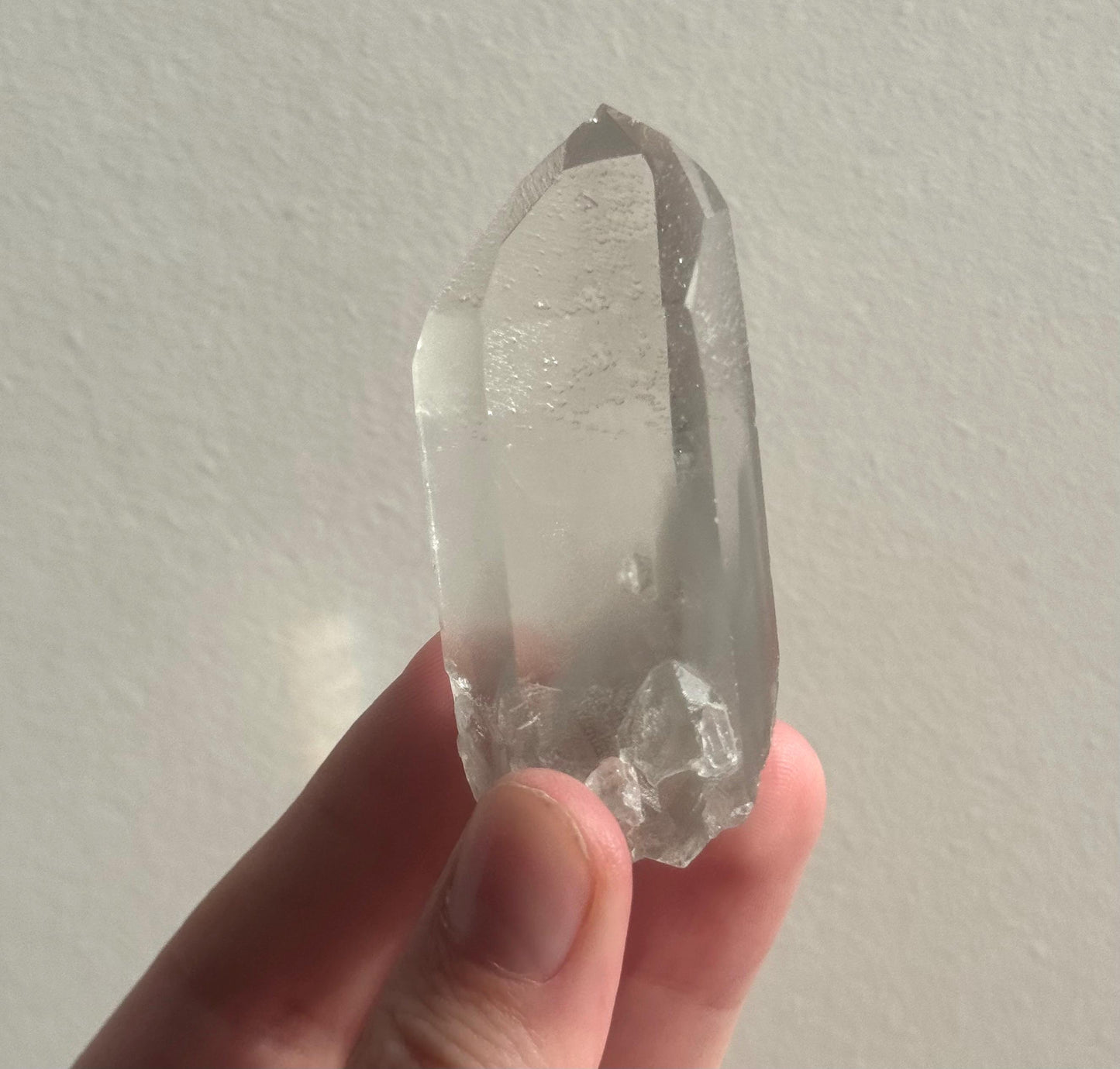 RARE Grey Lithium Quartz Point from Brazil | Grey Phantom Inclusion Quartz