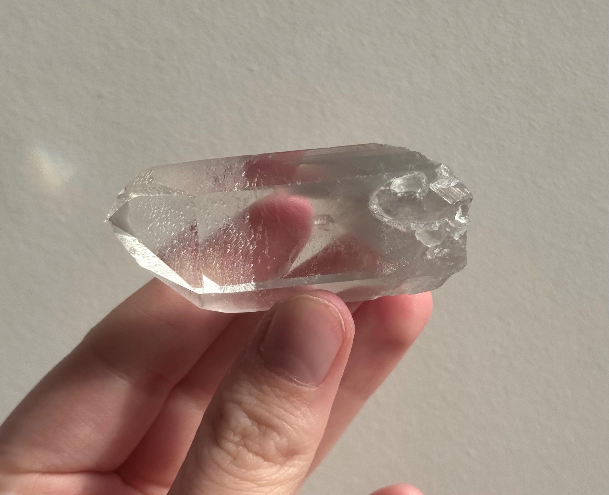 RARE Grey Lithium Quartz Point from Brazil | Grey Phantom Inclusion Quartz