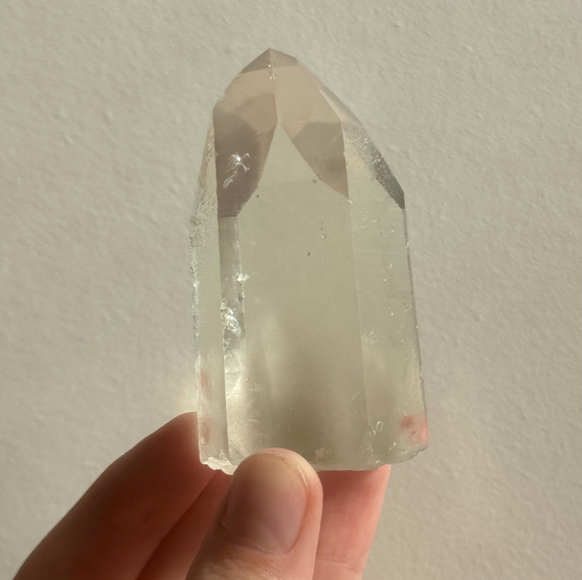 RARE Grey Lithium Lemurian Quartz Point from Brazil | Grey Phantom Inclusion Quartz