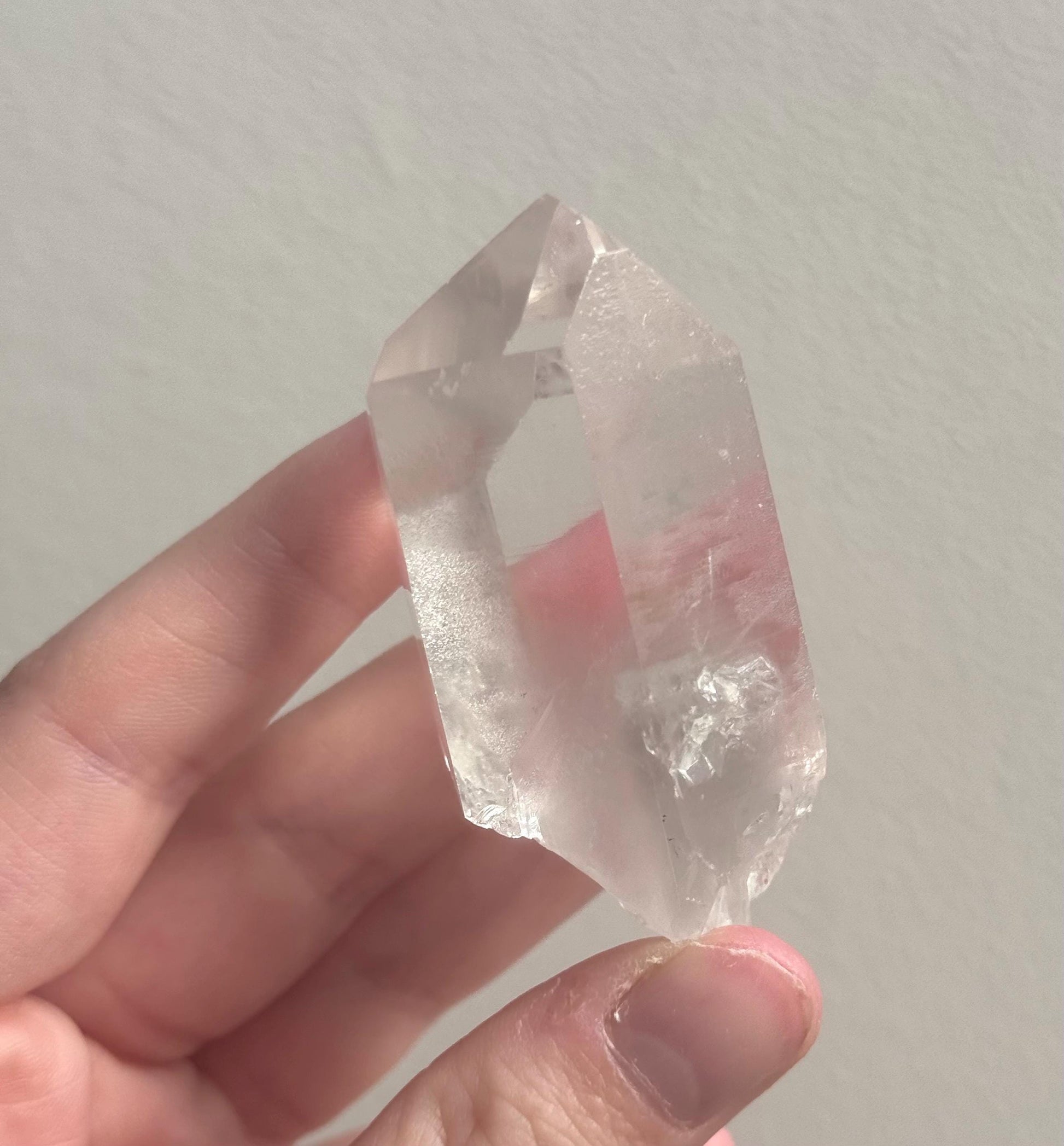 RARE Grey Lithium Quartz Point from Brazil | Grey Phantom Inclusion Quartz