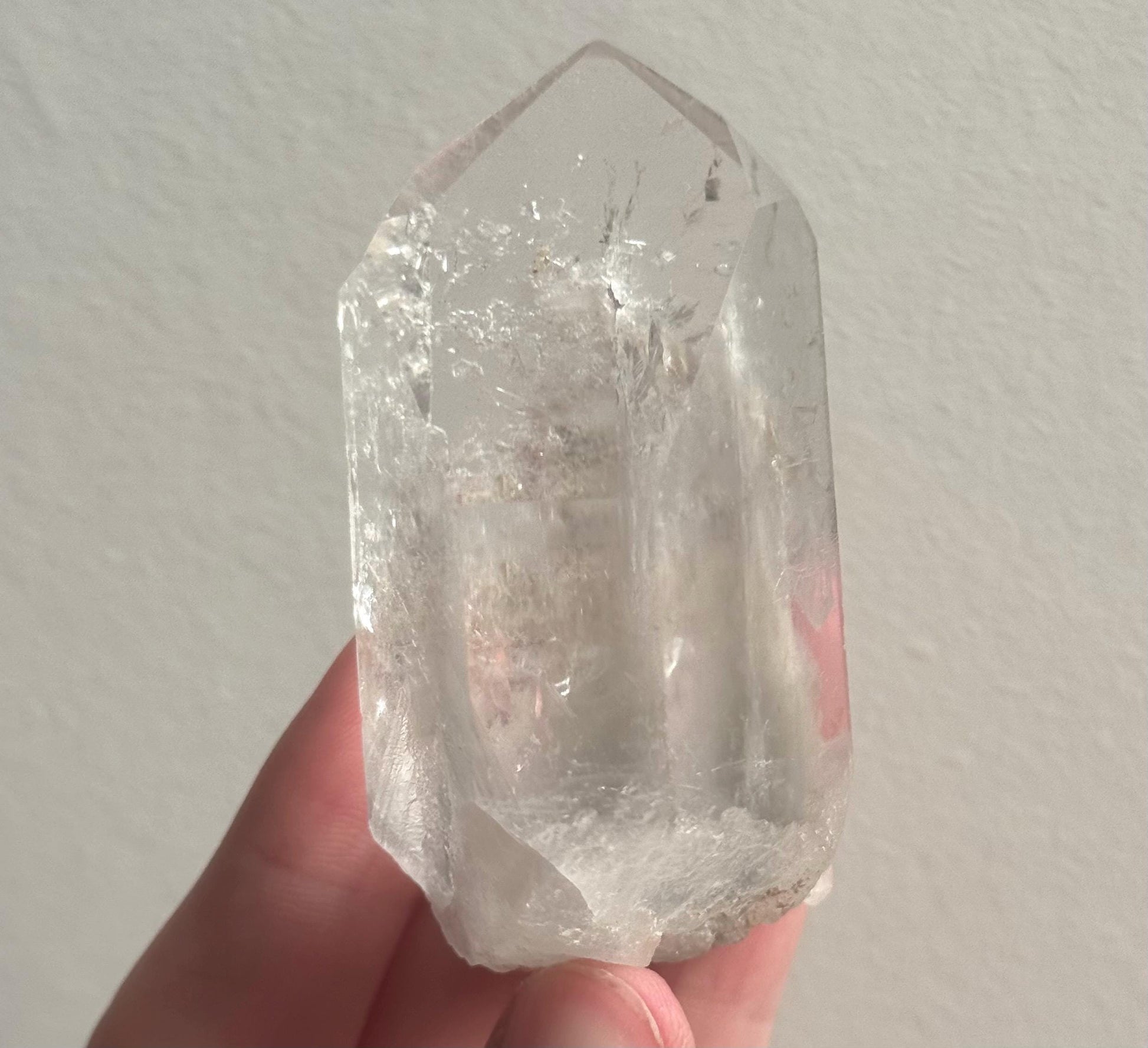 RARE Grey Lithium Quartz Point from Brazil | Grey Phantom Inclusion Quartz