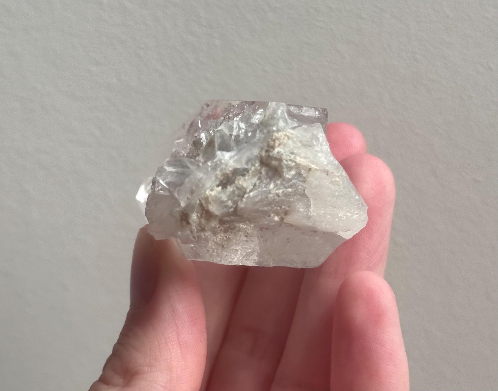 RARE Grey Lithium Quartz Point from Brazil | Grey Phantom Inclusion Quartz