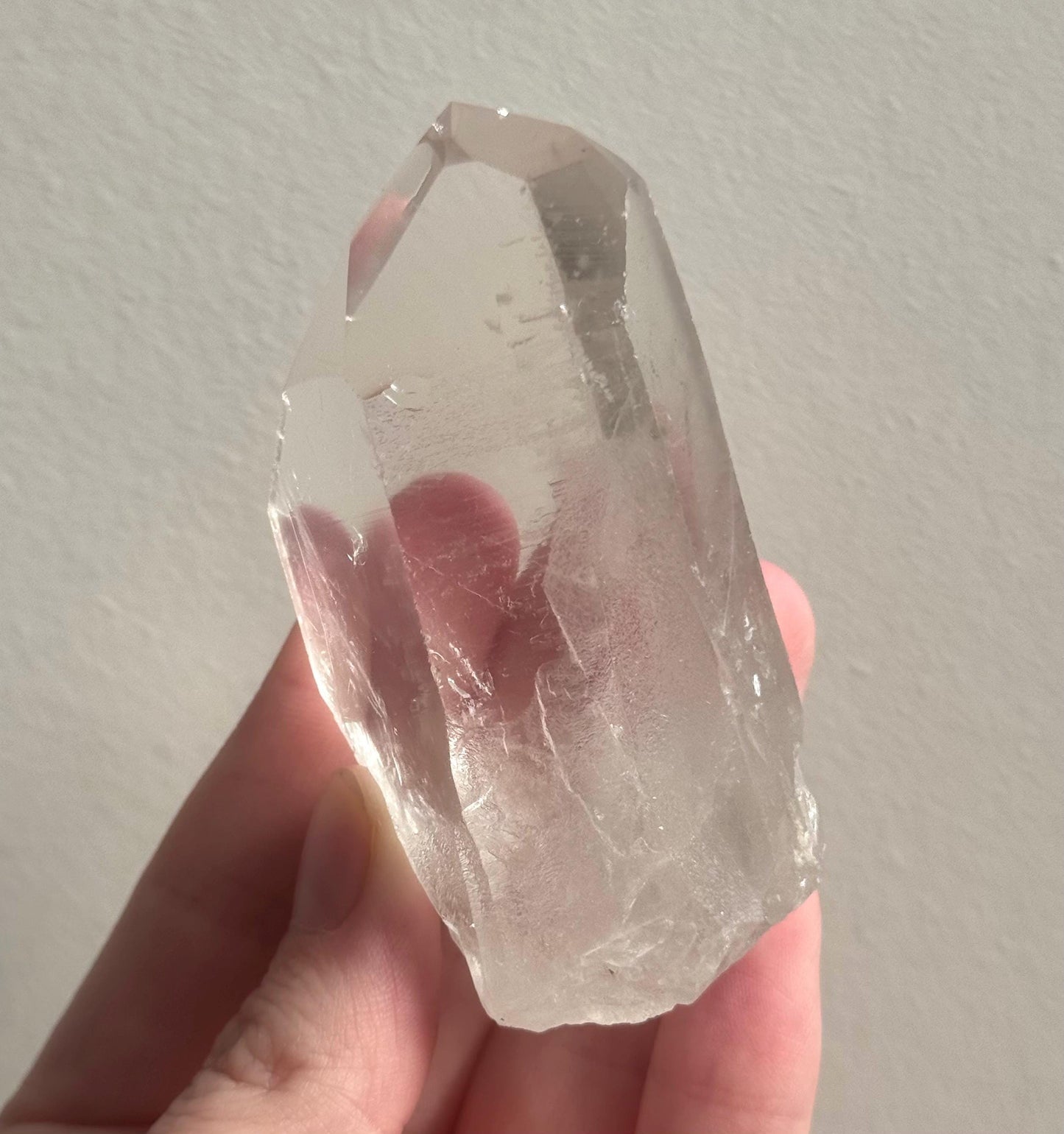 RARE Grey Lithium Lemurian Quartz Point from Brazil | Grey Phantom Inclusion Quartz
