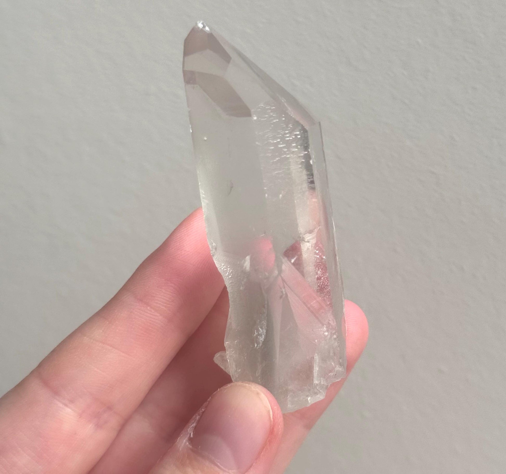 RARE Grey Lithium Quartz Point from Brazil | Grey Phantom Inclusion Quartz