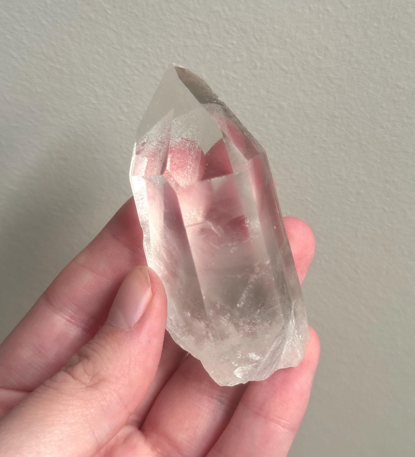 RARE Grey Lithium Quartz Point from Brazil | Grey Phantom Inclusion Quartz