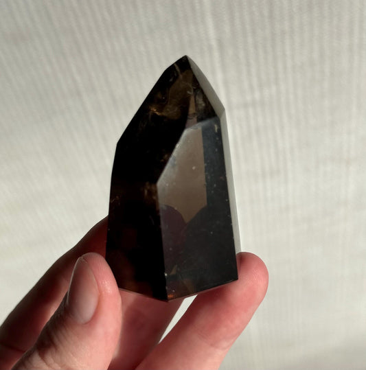 High Quality Smoky Citrine Point from Brazil | Dark Honey Citrine Generator