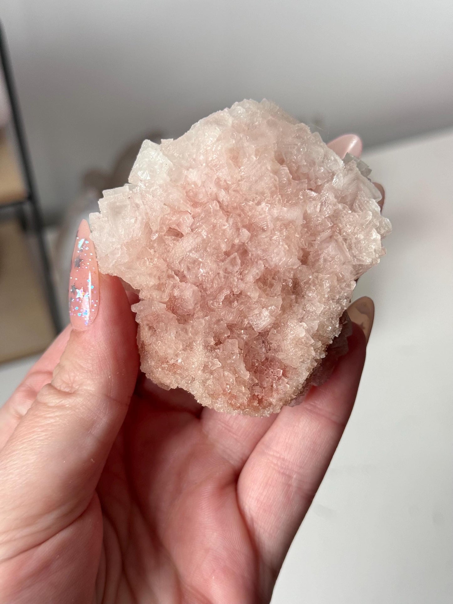 Gorgeous Pink Halite on Trona from Owen’s Lake California | Rare Pink Halite Specimen