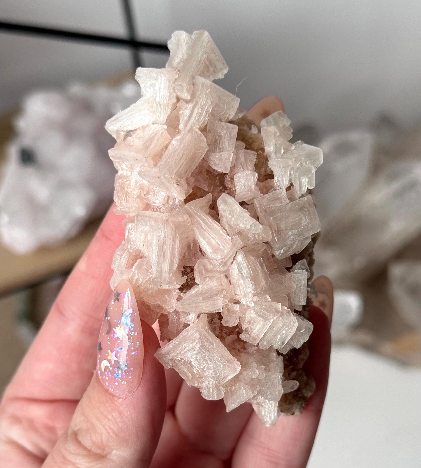 Gorgeous Pink Halite on Trona from Owen’s Lake California | Rare Pink Halite Specimen