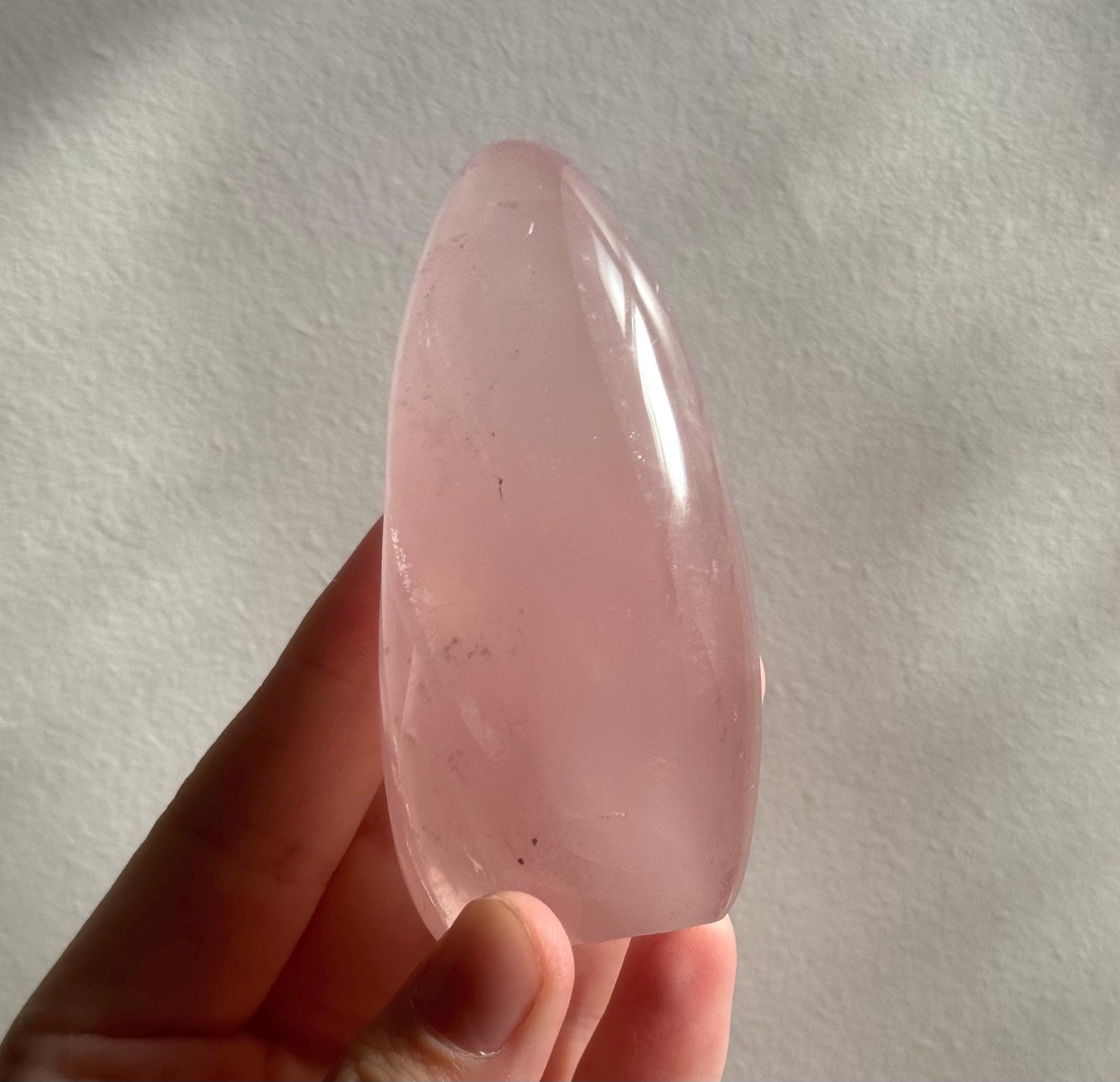 Beautiful Rose Quartz Freeform | Small Gemmy Rose Quartz Carving