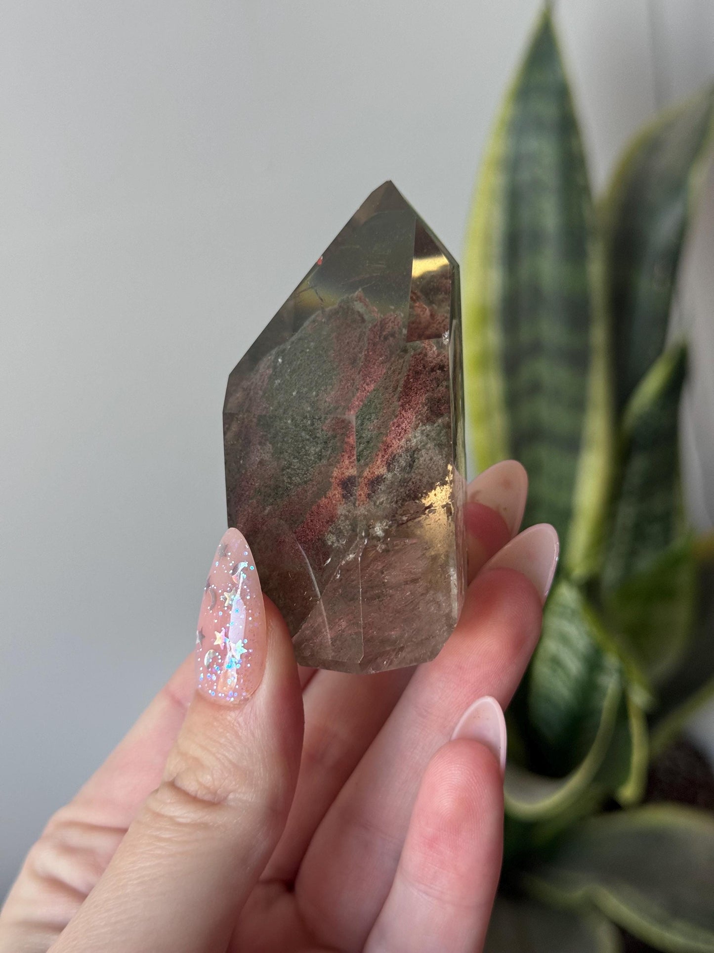 High Quality Garden Quartz Point from Brazil | Lodolite Generator AAA