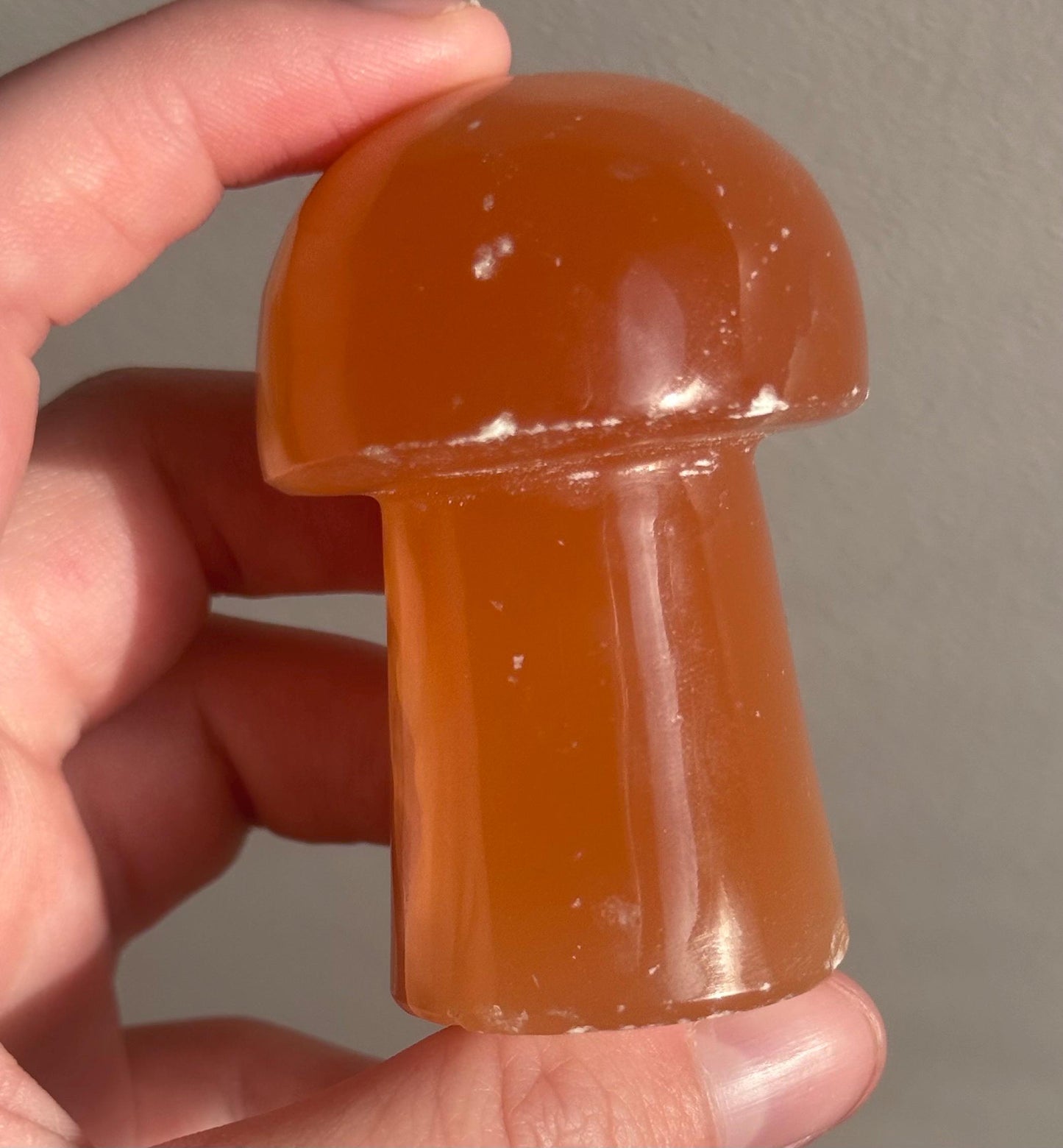 Beautiful Aragonite Mushroom Carving | Red Aragonite Toadstool from Pakistan