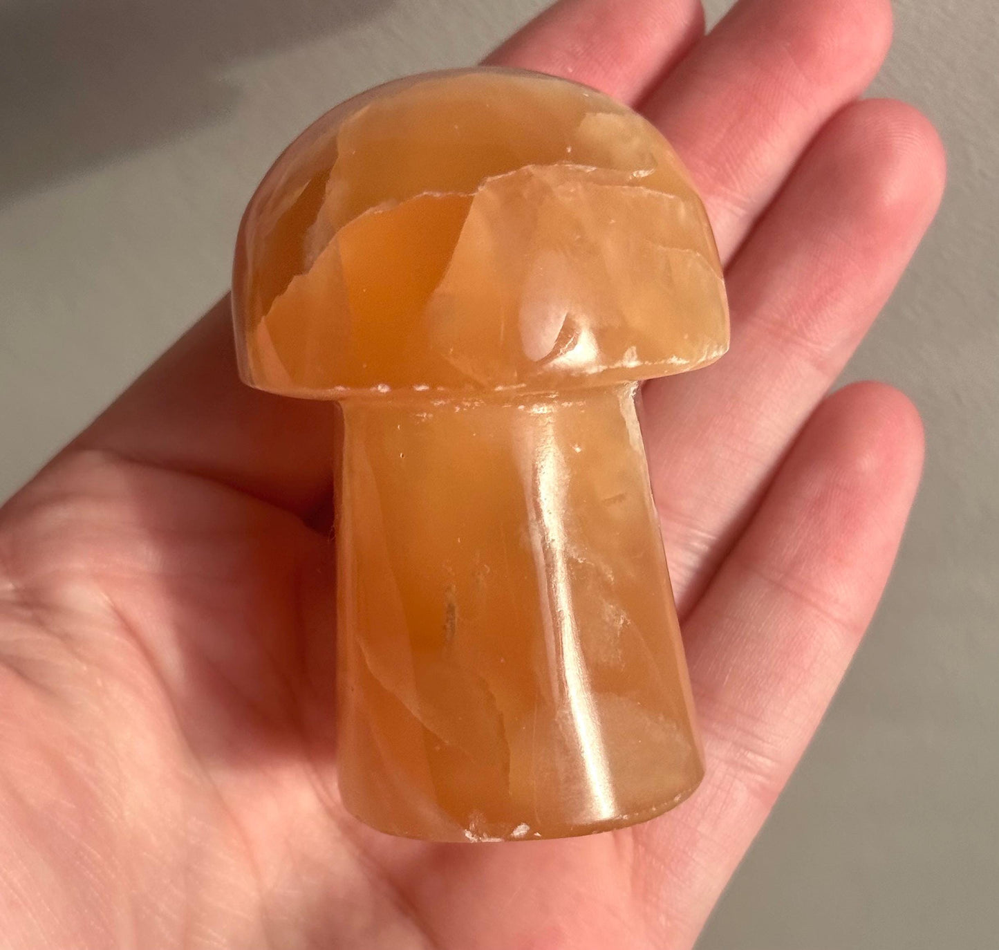 Beautiful Aragonite Mushroom Carving | Red Aragonite Toadstool from Pakistan