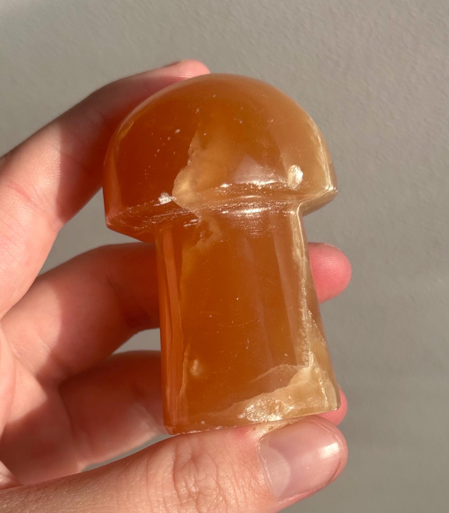Beautiful Aragonite Mushroom Carving | Red Aragonite Toadstool from Pakistan