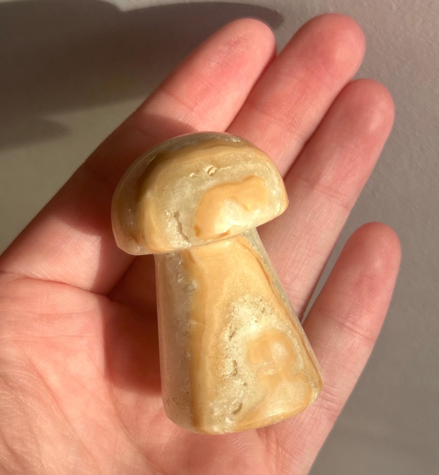 Gorgeous Caribbean Calcite Mushroom Figurine | Carribean Calcite Mushroom Carving from Pakistan