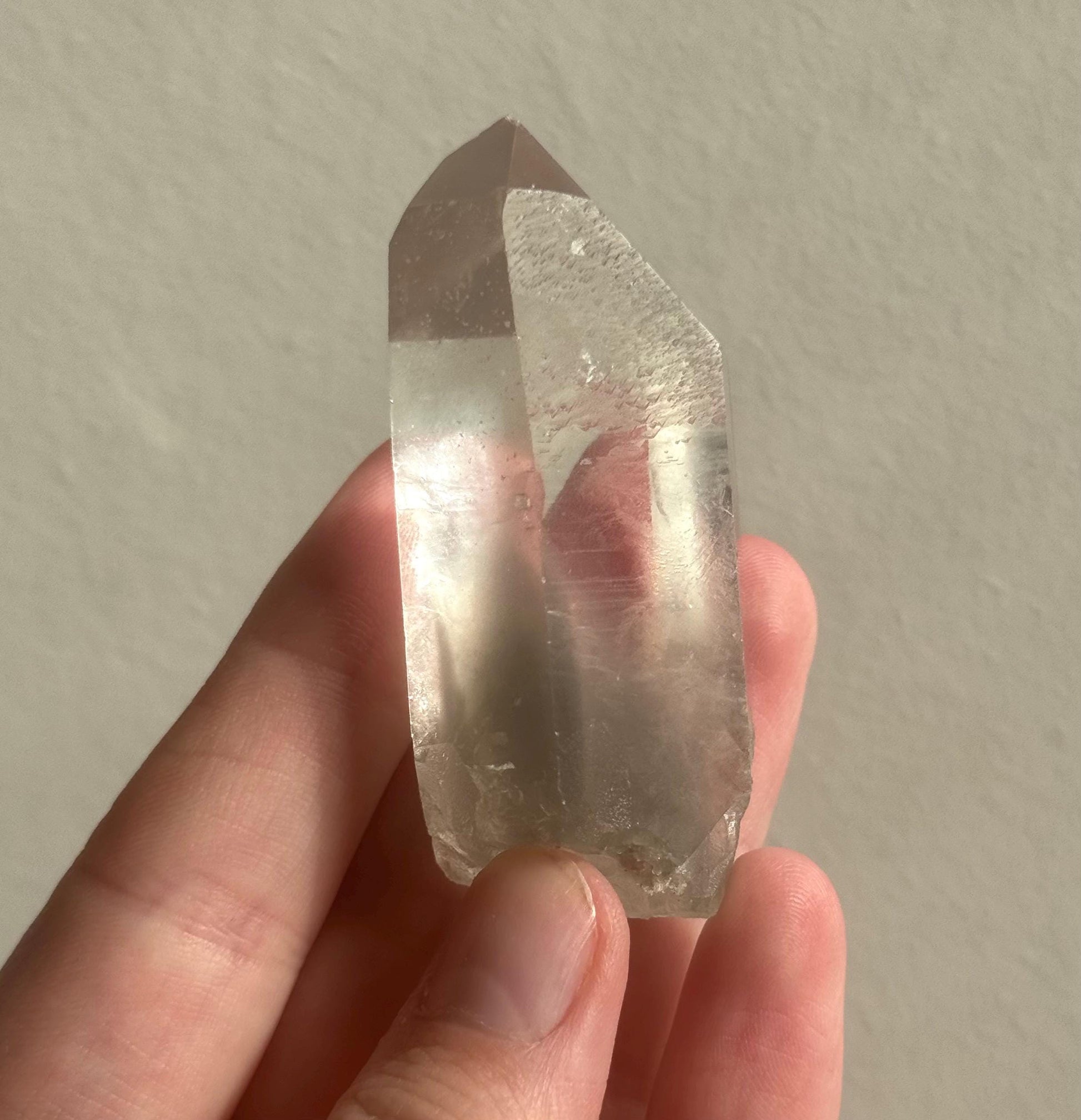 RARE Grey Lithium Quartz Point from Brazil | Grey Phantom Inclusion Quartz