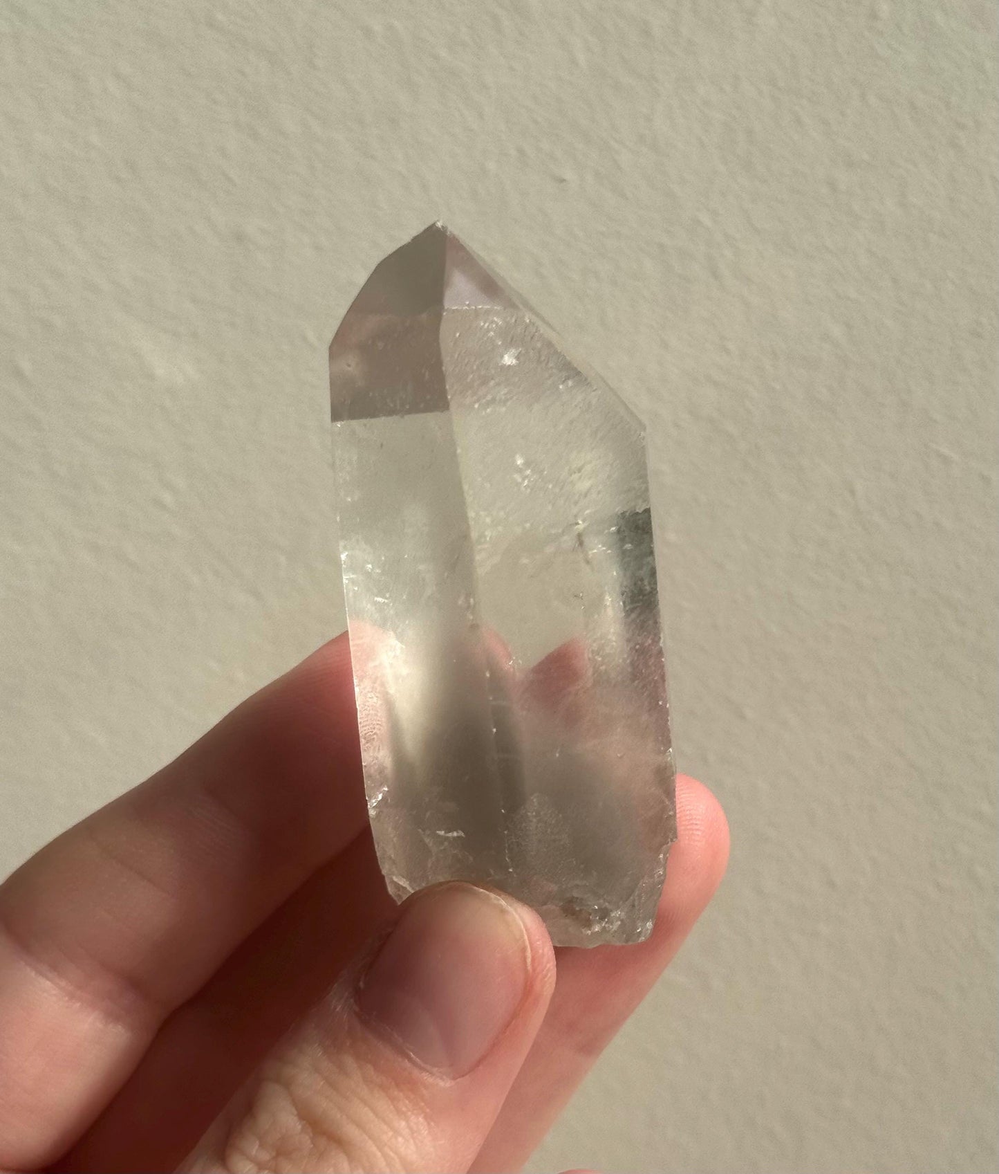 RARE Grey Lithium Quartz Point from Brazil | Grey Phantom Inclusion Quartz