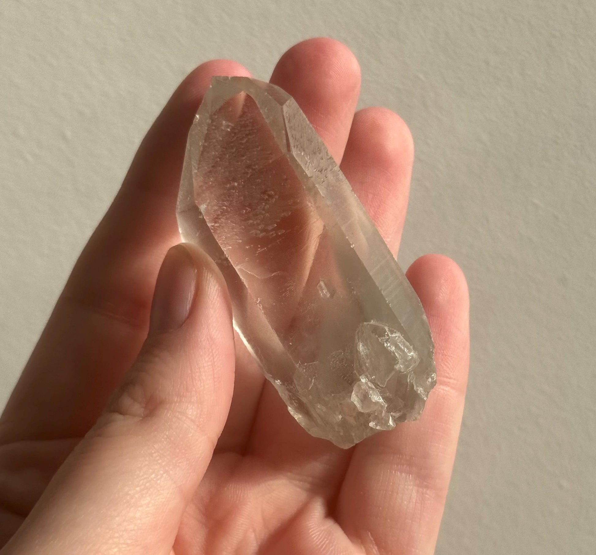 RARE Grey Lithium Quartz Point from Brazil | Grey Phantom Inclusion Quartz