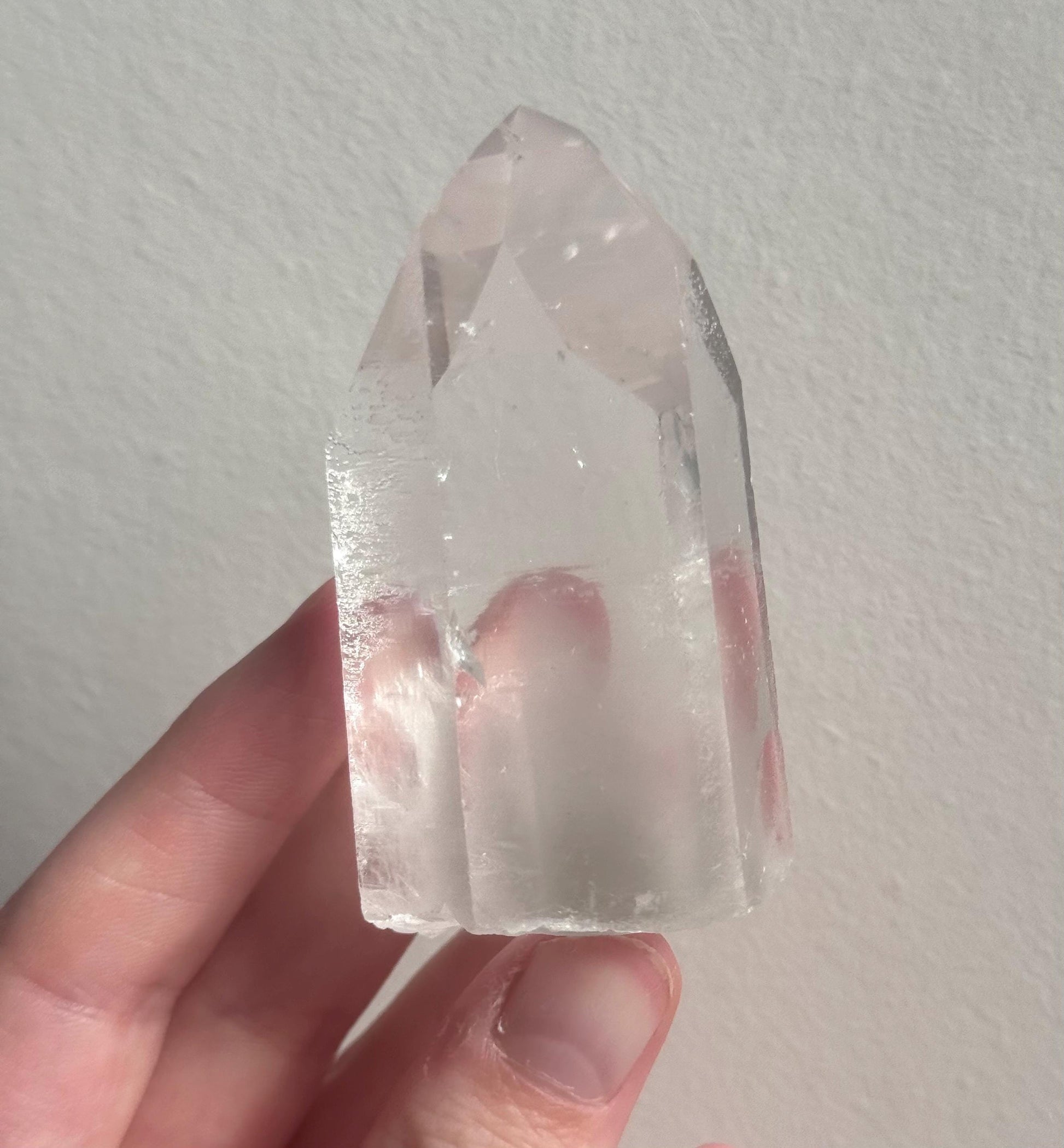 RARE Grey Lithium Lemurian Quartz Point from Brazil | Grey Phantom Inclusion Quartz
